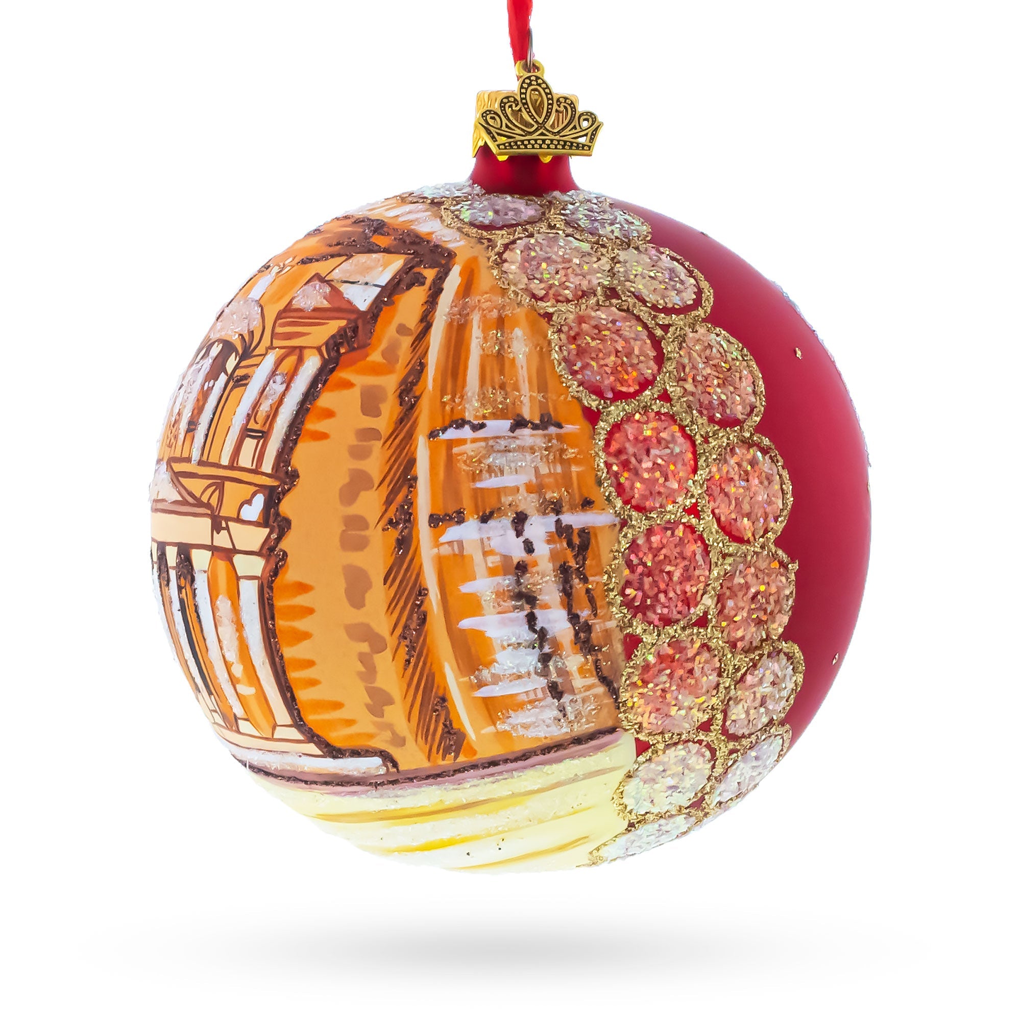 Petra, Jordan Glass Ball Christmas Ornament 4 Inches
