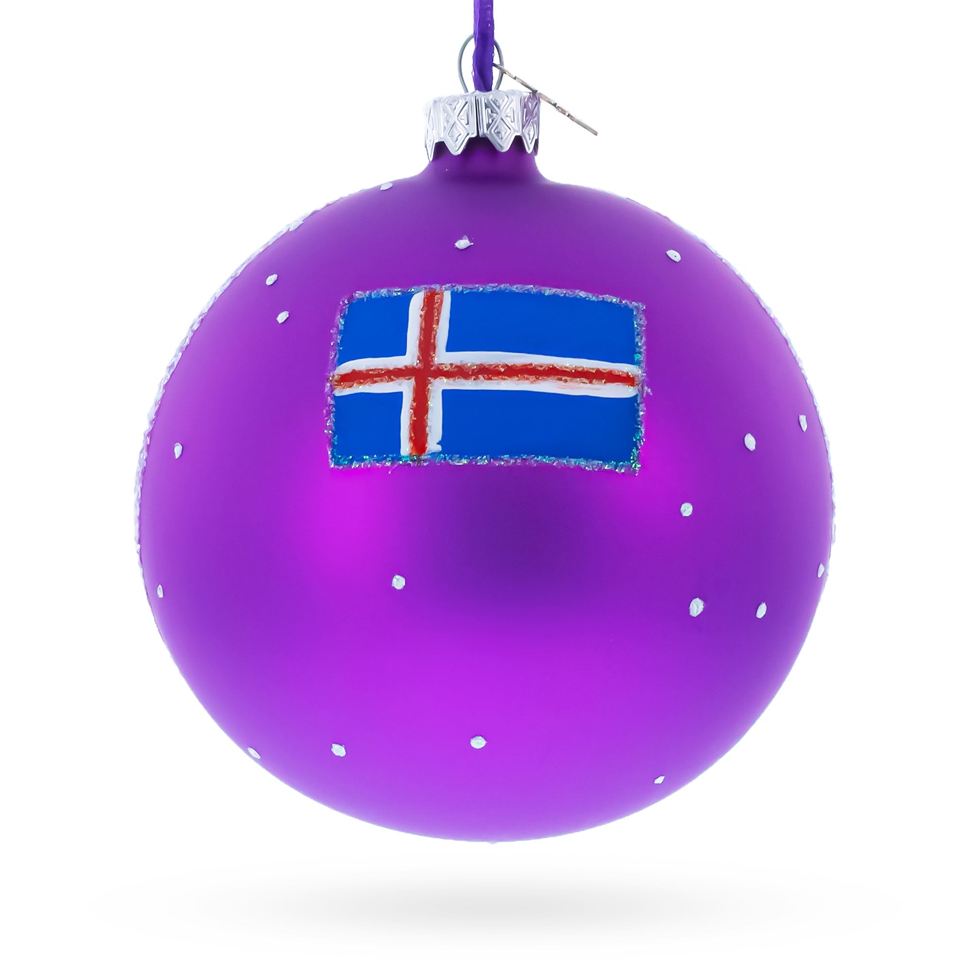 Blue Lagoon, Iceland Glass Ball Christmas Ornament 4 Inches