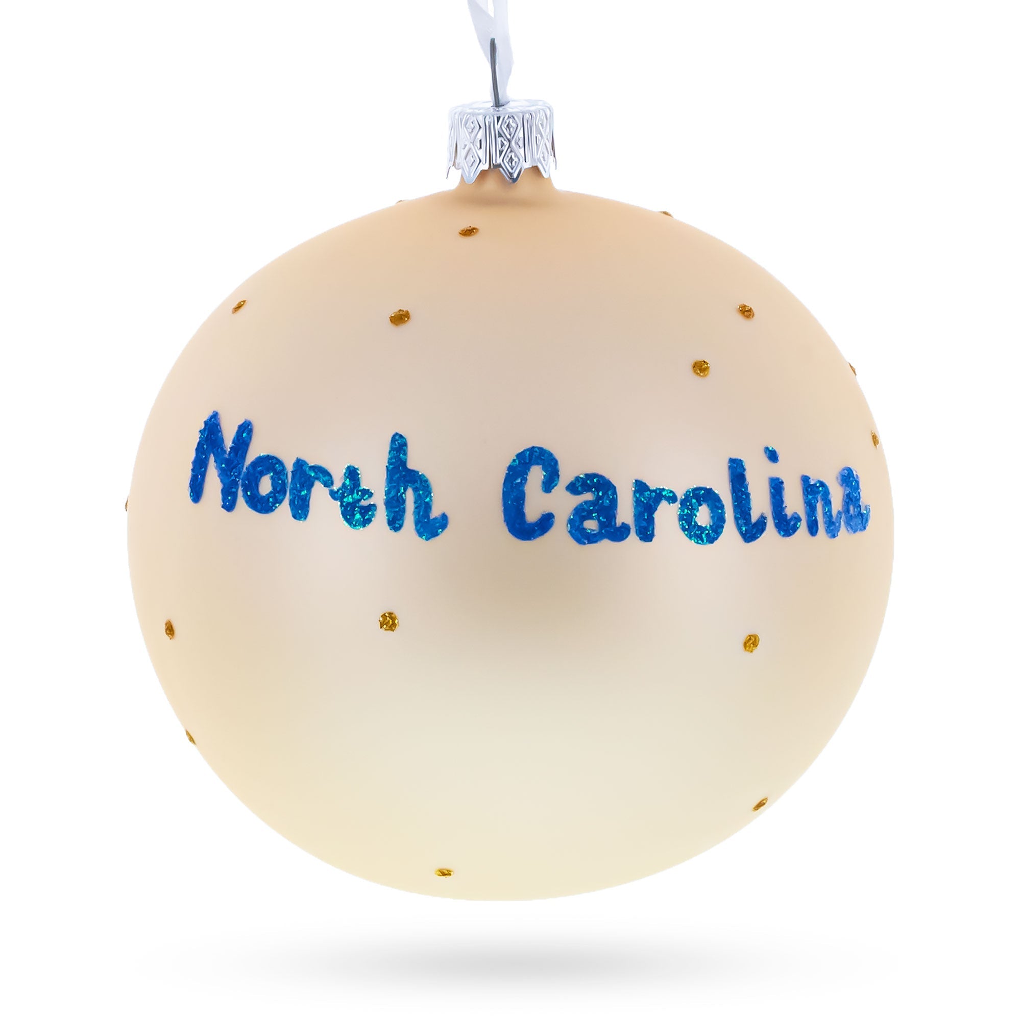 North Carolina State Glass Ball Christmas Ornament 4 Inches