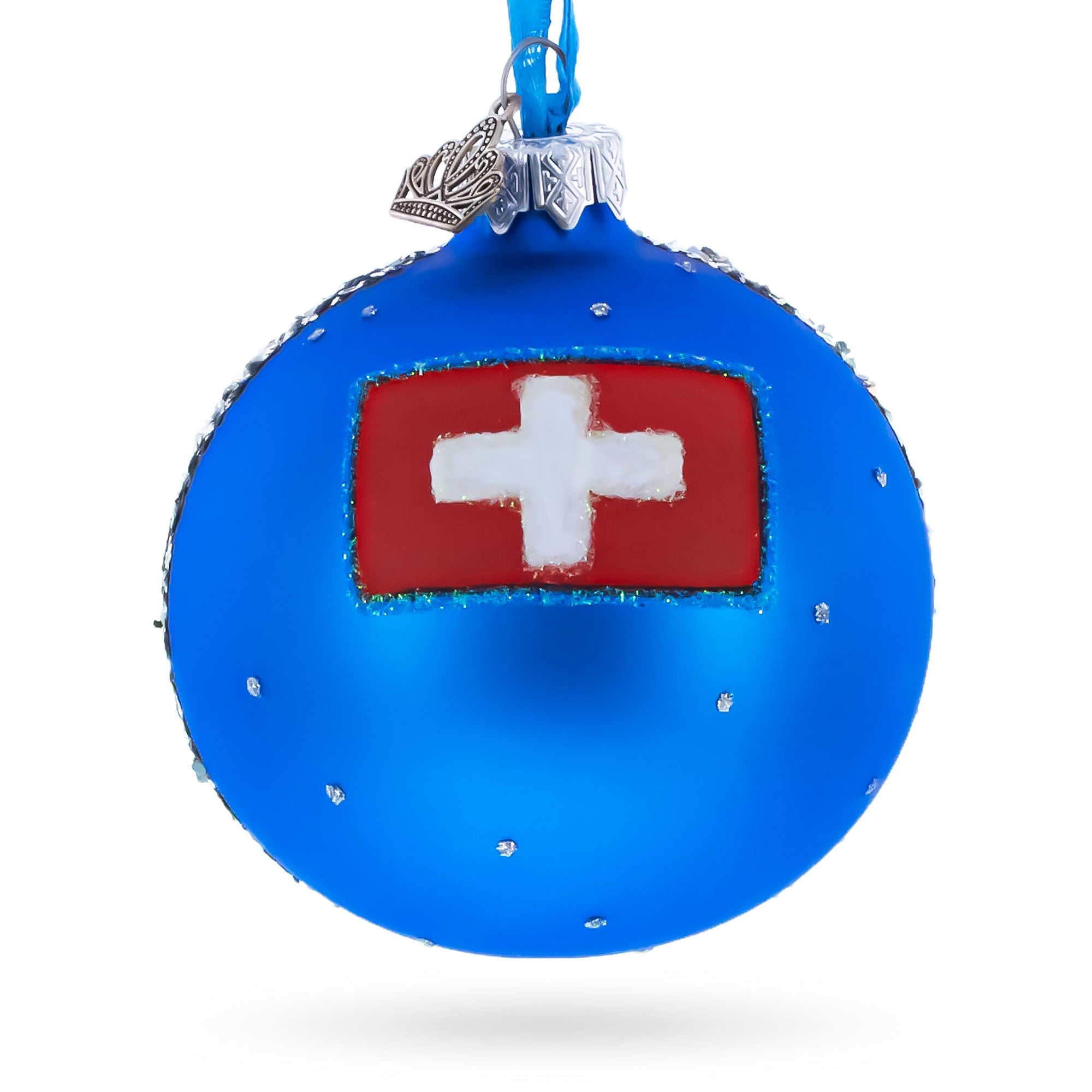 Chillon Castle, Lake Geneva, Switzerland Glass Ball Ornament 3.25 Inches