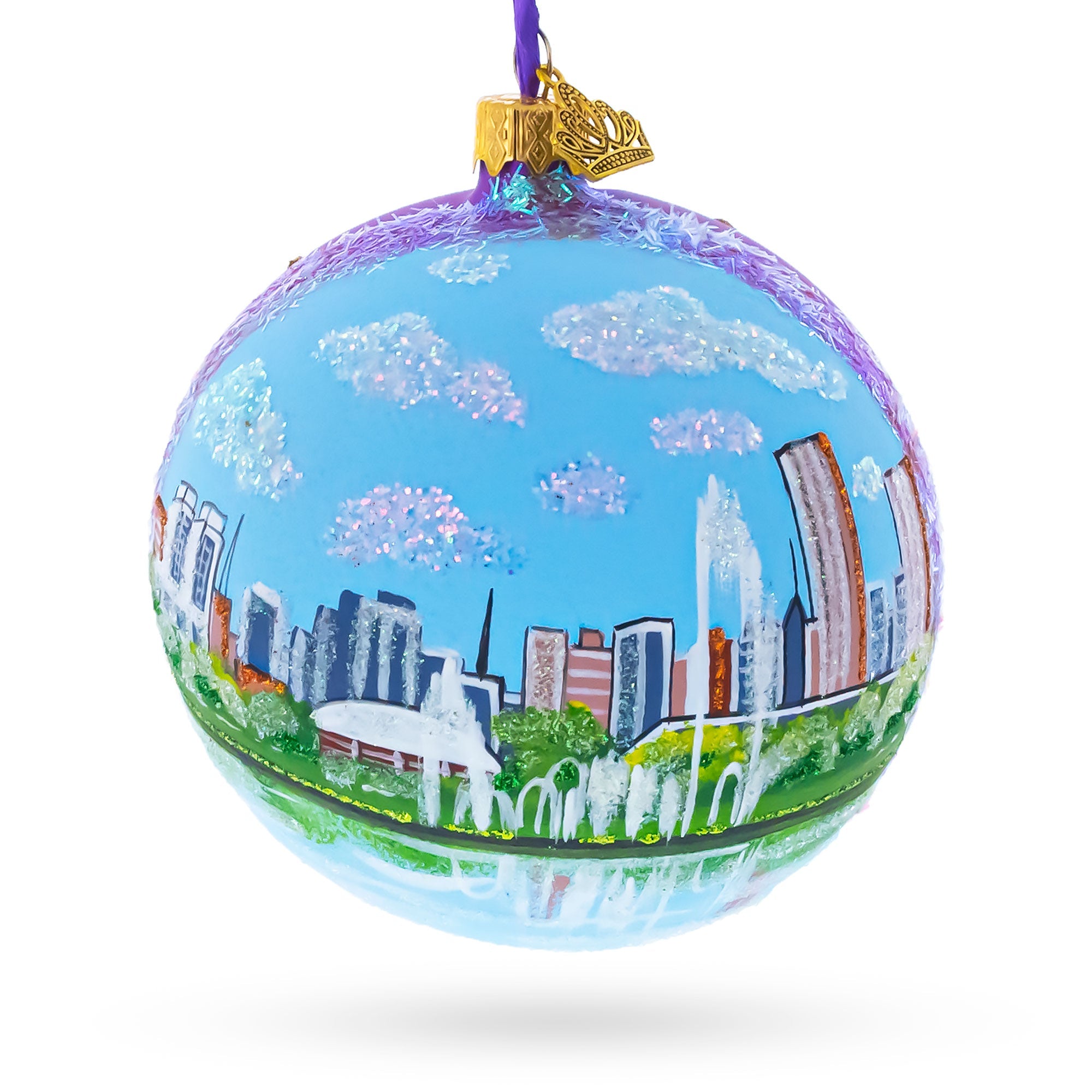 Parque Ibirapuera, Sao Paulo,  Brazil Glass Ball Christmas Ornament 4 Inches