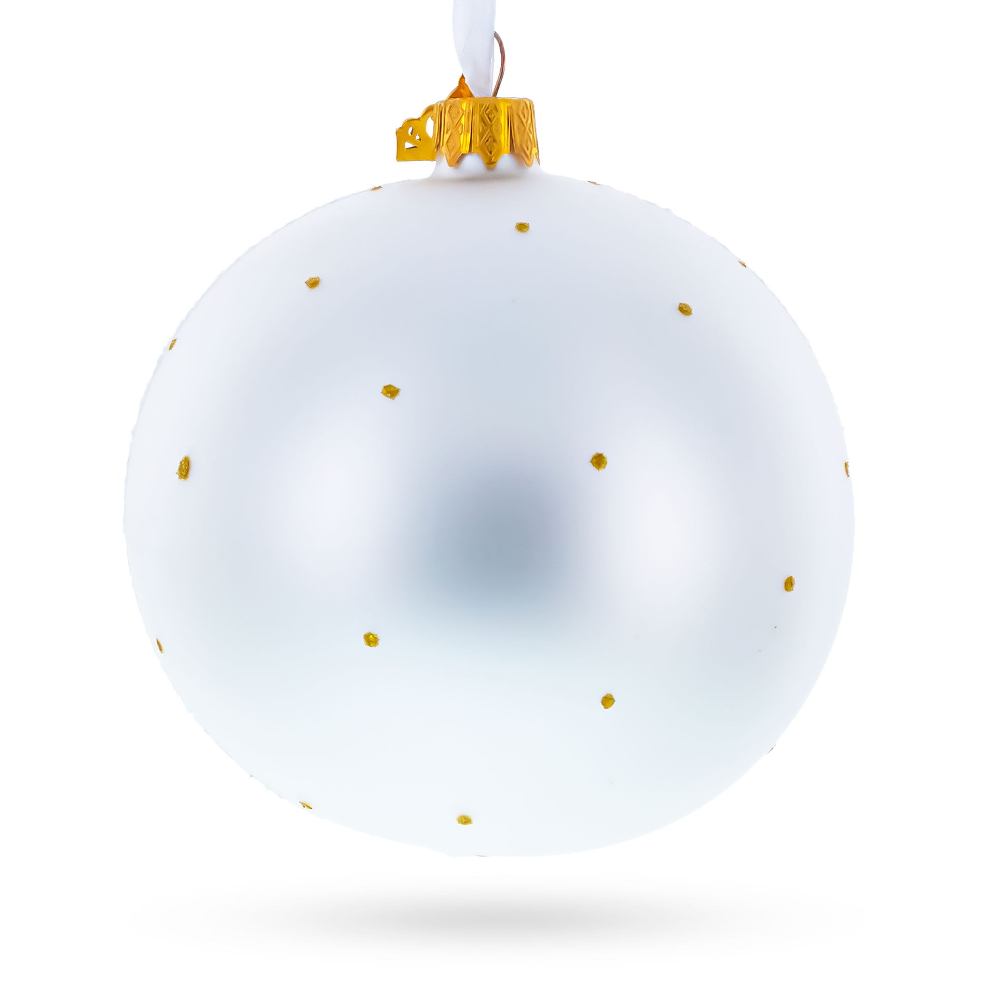 Floral Vase Masterpiece Glass Ball Christmas Ornament 4 Inches