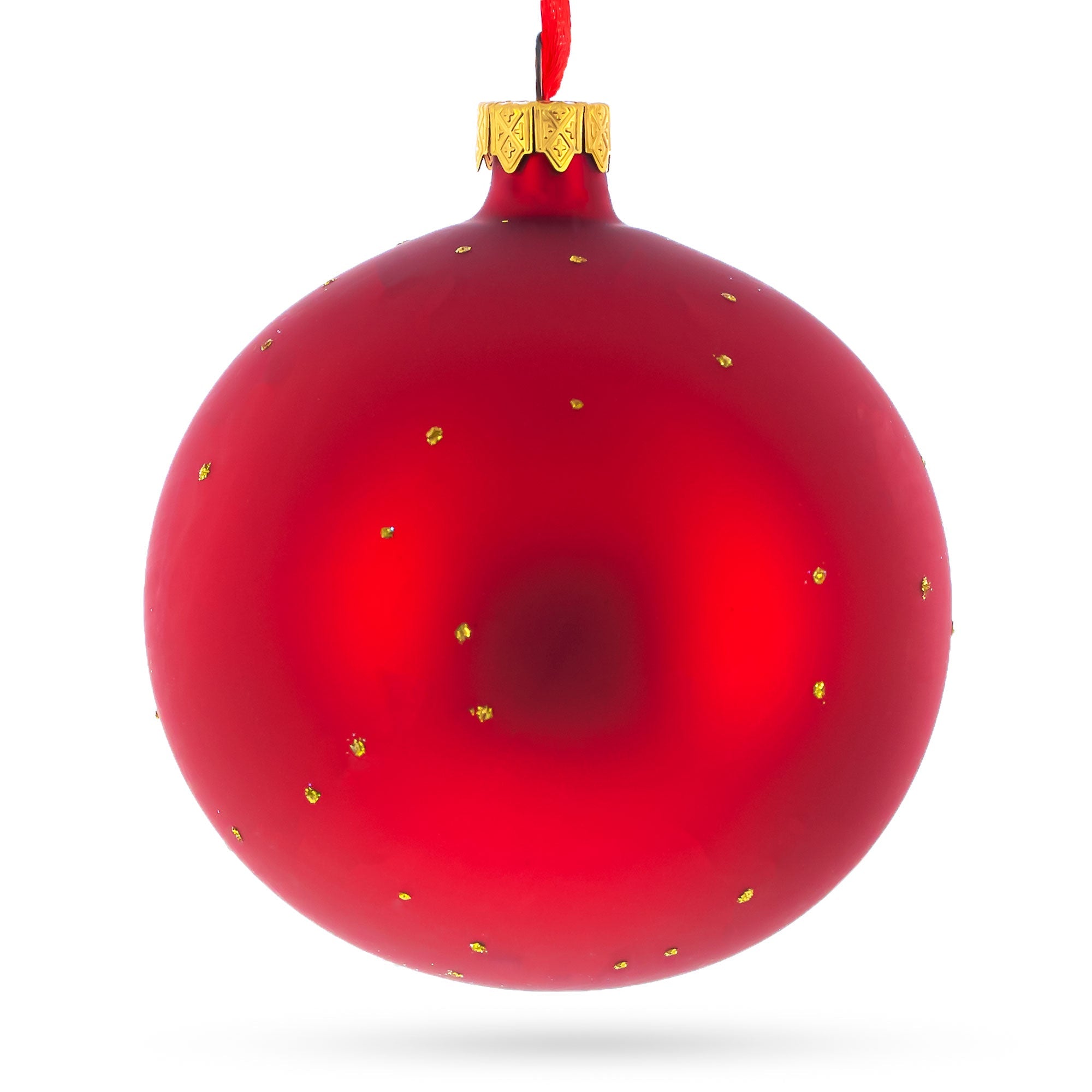 Building Blocks House Glass Ball Christmas Ornament 4 Inches