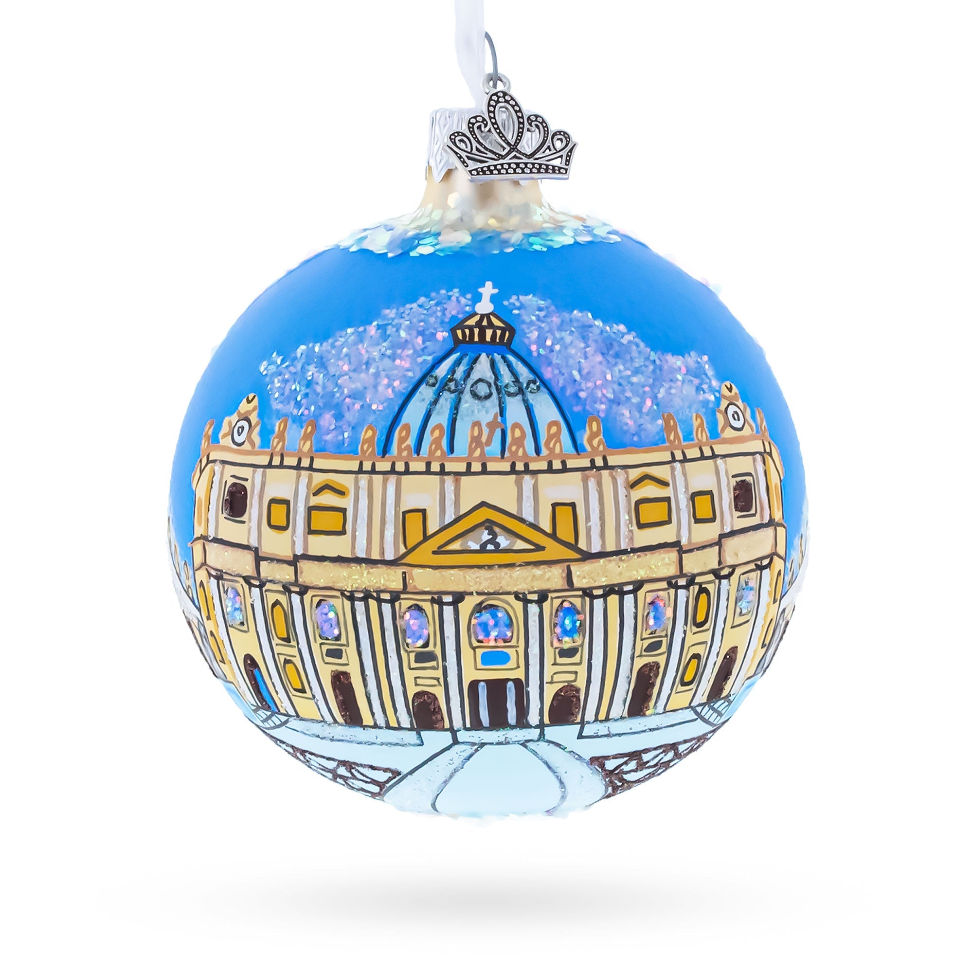 The Papal Basilica of Saint Peter, Vatican Glass Ball Christmas Ornament 3.25 Inches