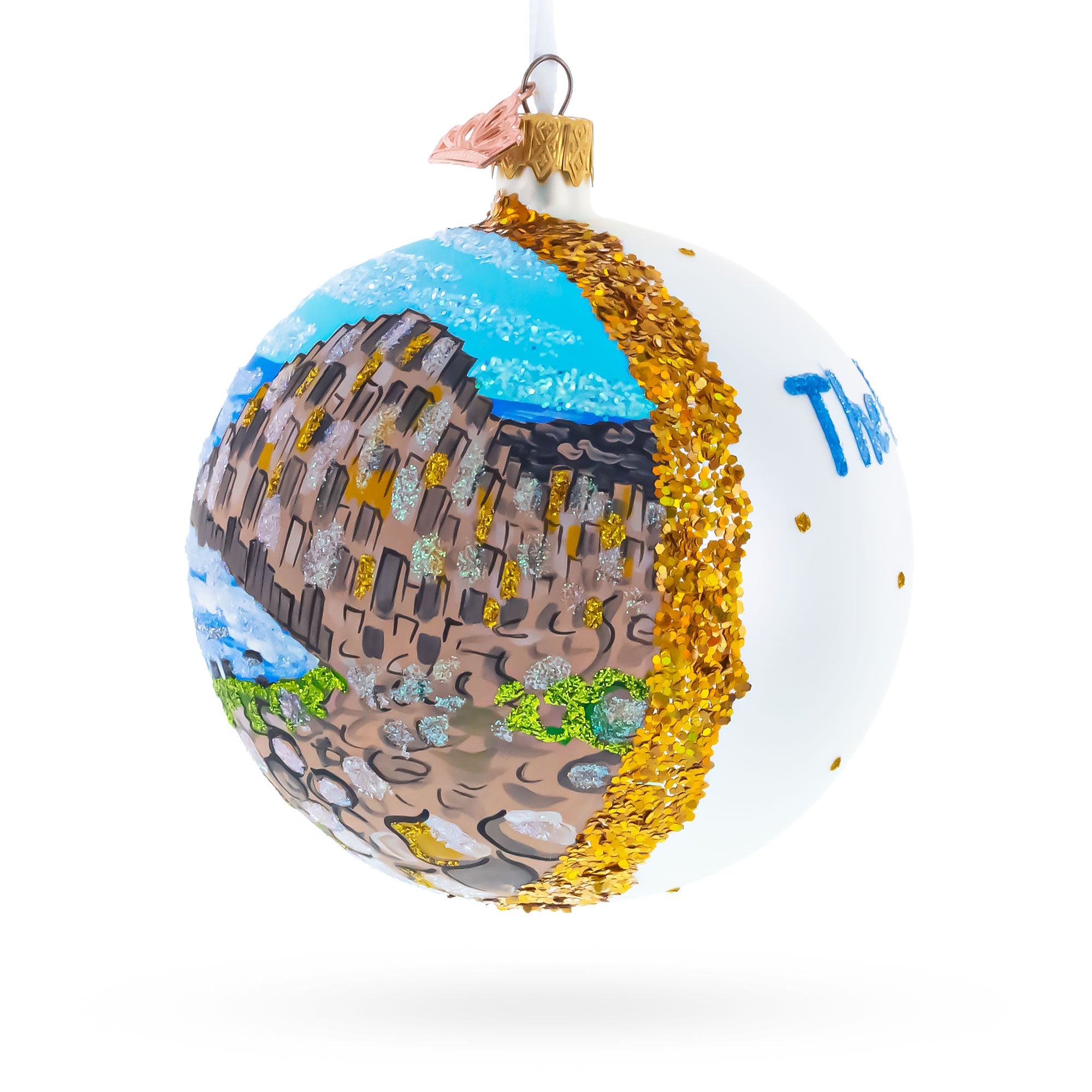 Giant's Causeway, Northern Ireland, United Kingdom Glass Ball Christmas Ornament 4 Inches