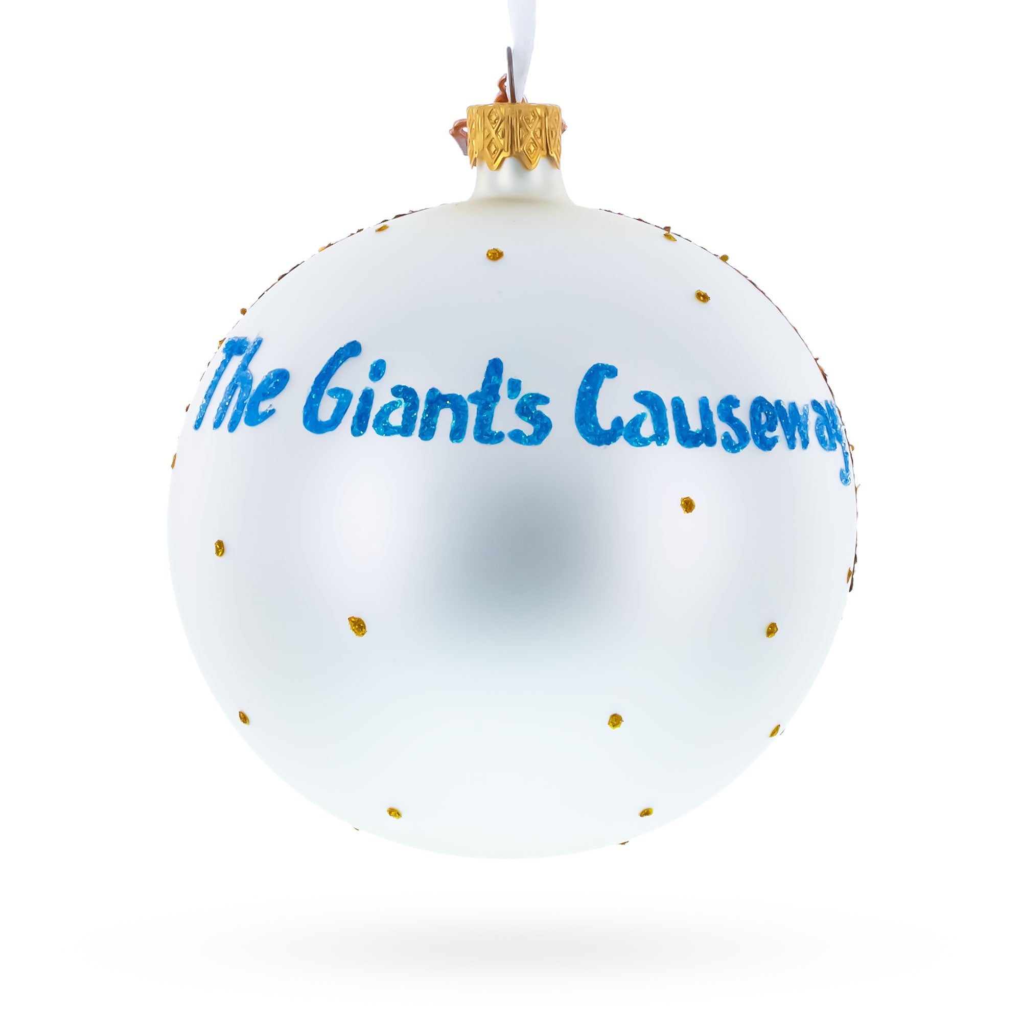 Giant's Causeway, Northern Ireland, United Kingdom Glass Ball Christmas Ornament 4 Inches