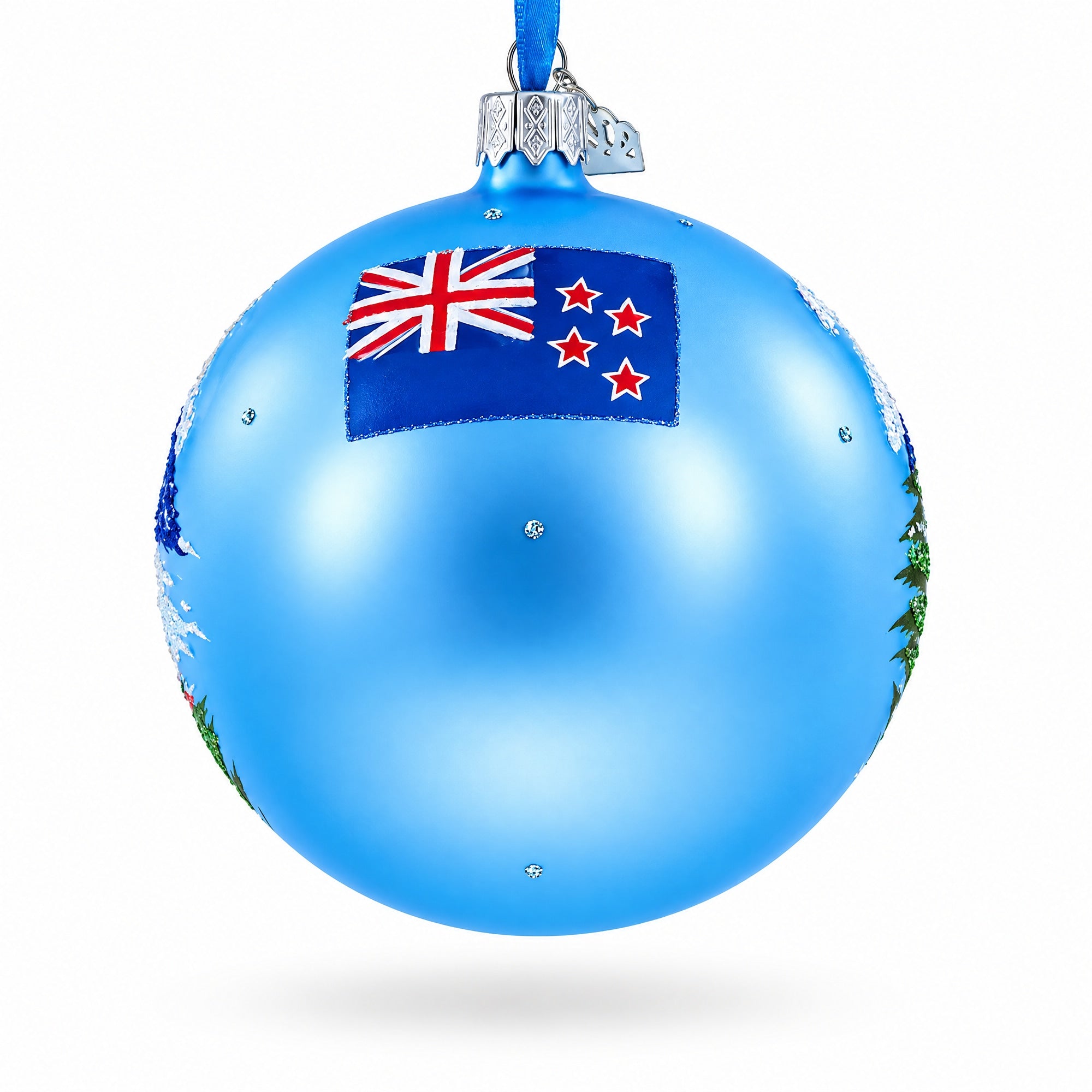 Queenstown, New Zealand Glass Ball Christmas Ornament 4 Inches