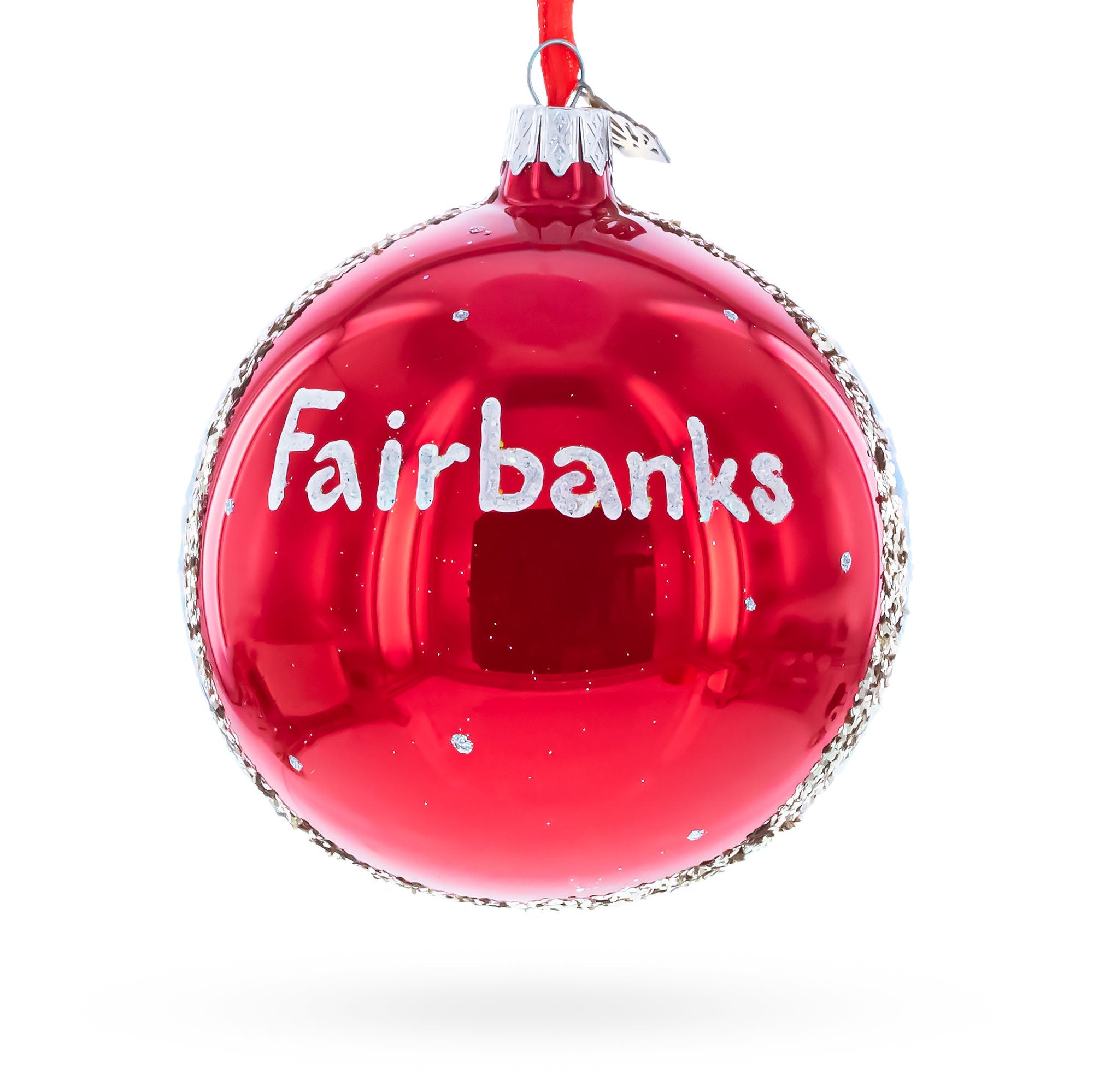 University of Alaska Museum of the North, Fairbanks, Alaska Glass Ball Christmas Ornament 4 Inches