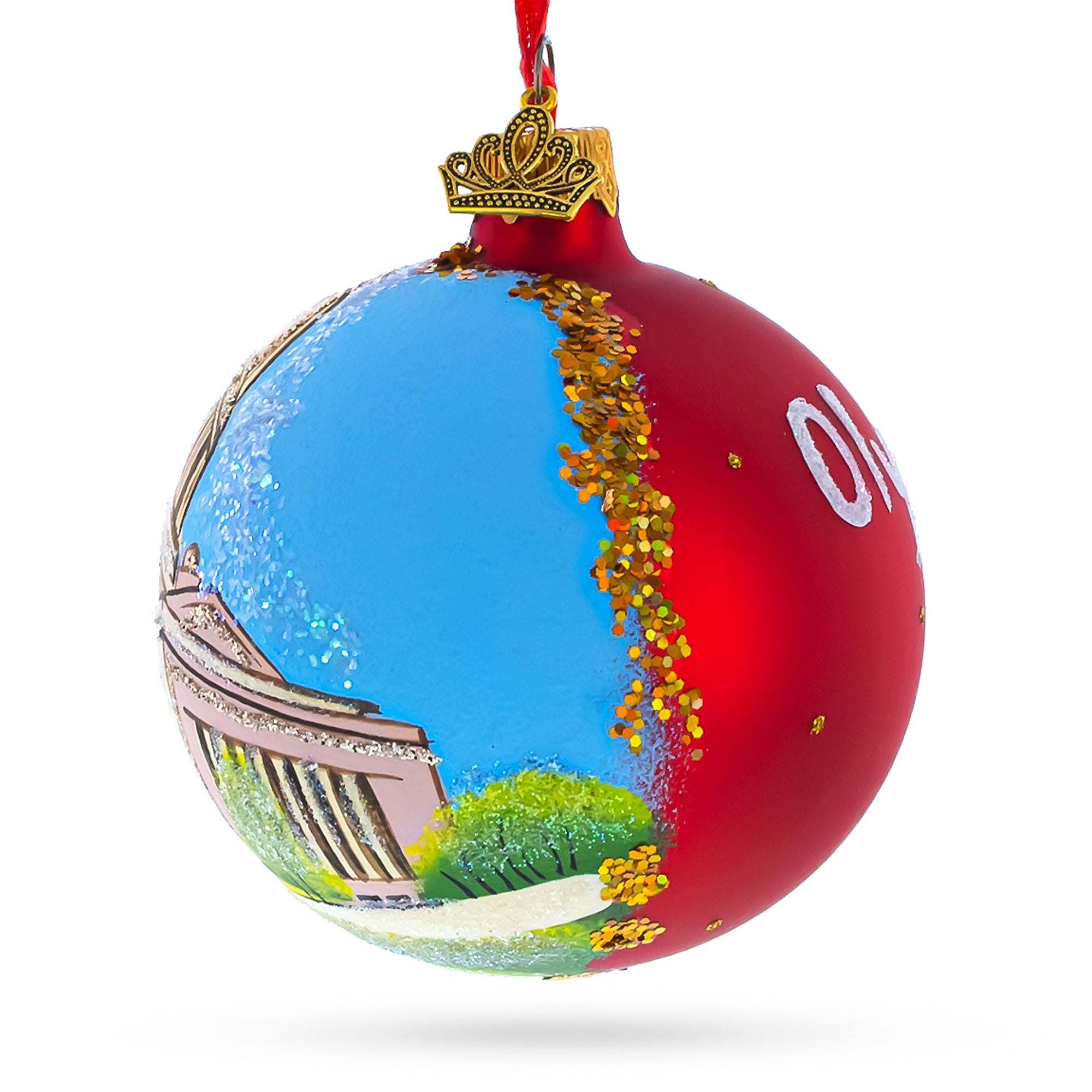 Washington State Capitol, Olympia, Washington Glass Ball Christmas Ornament 3.25 Inches