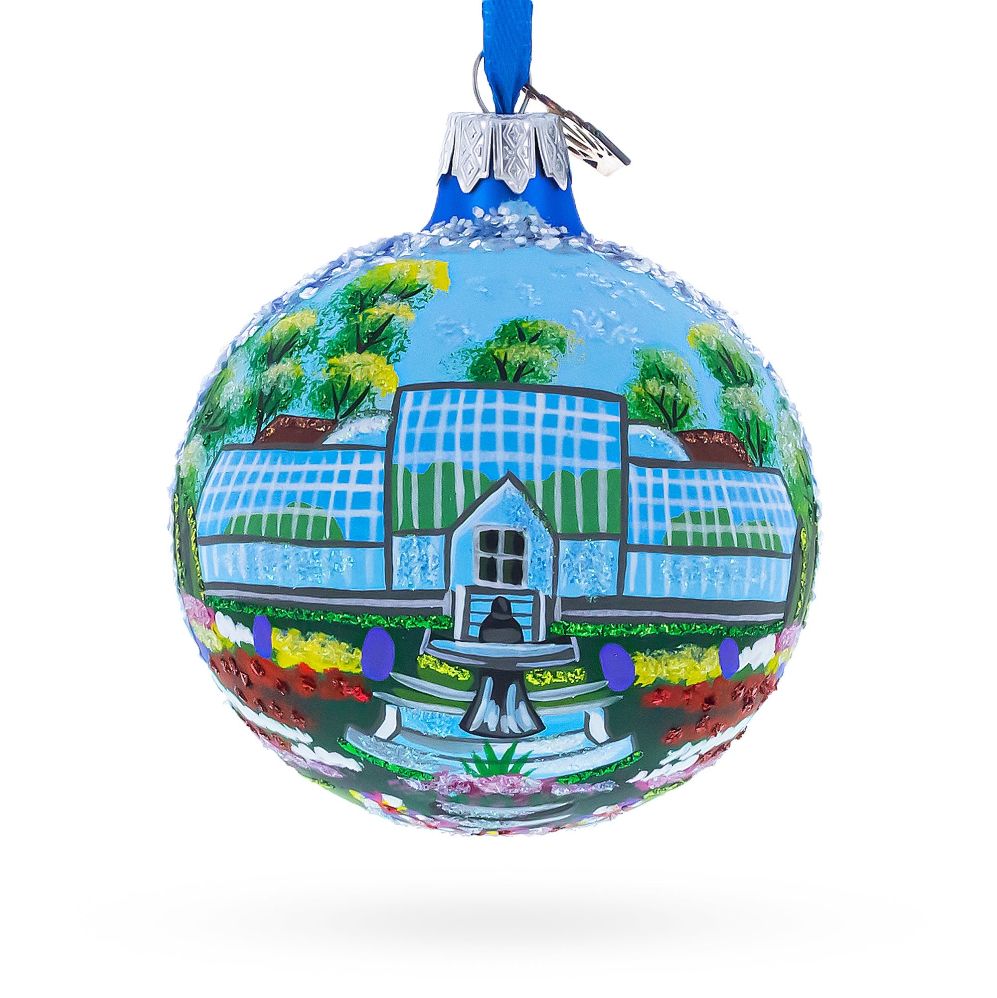 Manito Park, Spokane, Washington Glass Ball Christmas Ornament 3.25 Inches