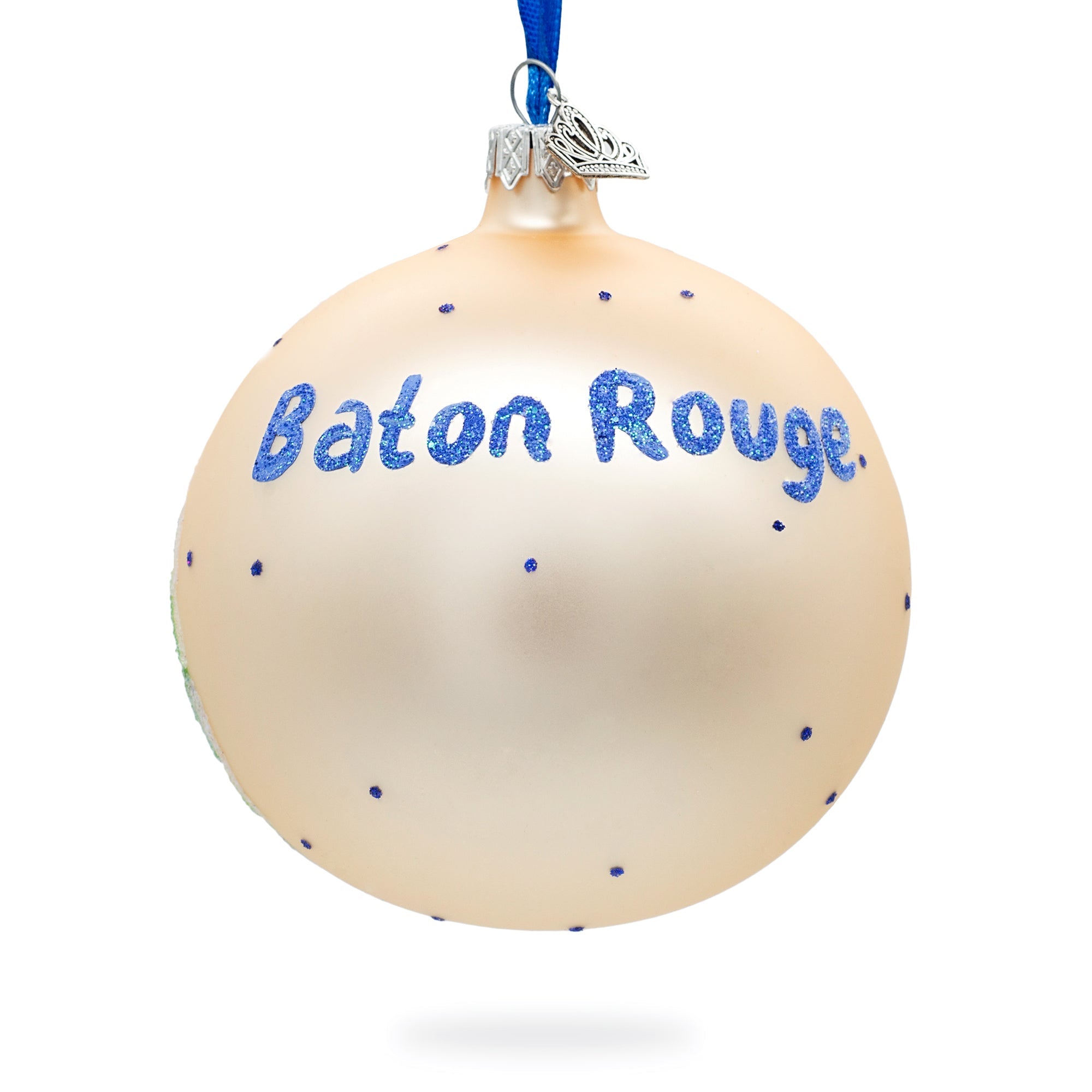 LSU Tiger Stadium, Baton Rouge, Louisiana Glass Ball Christmas Ornament 4 Inches