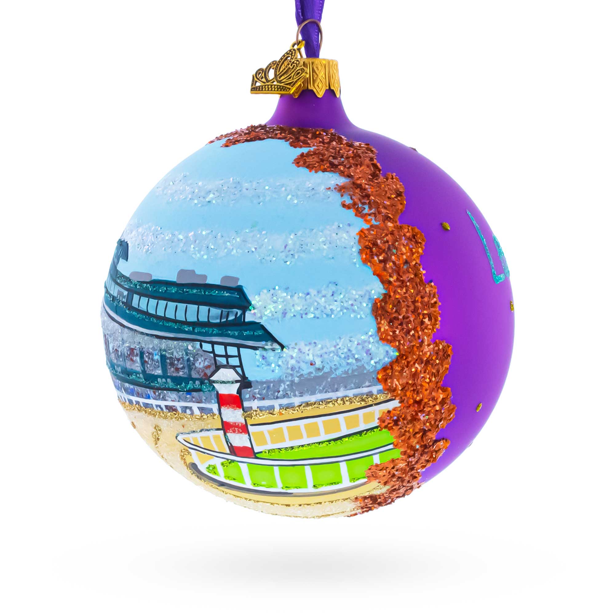 Keeneland, Lexington, Kentucky Glass Ball Christmas Ornament 4 Inches