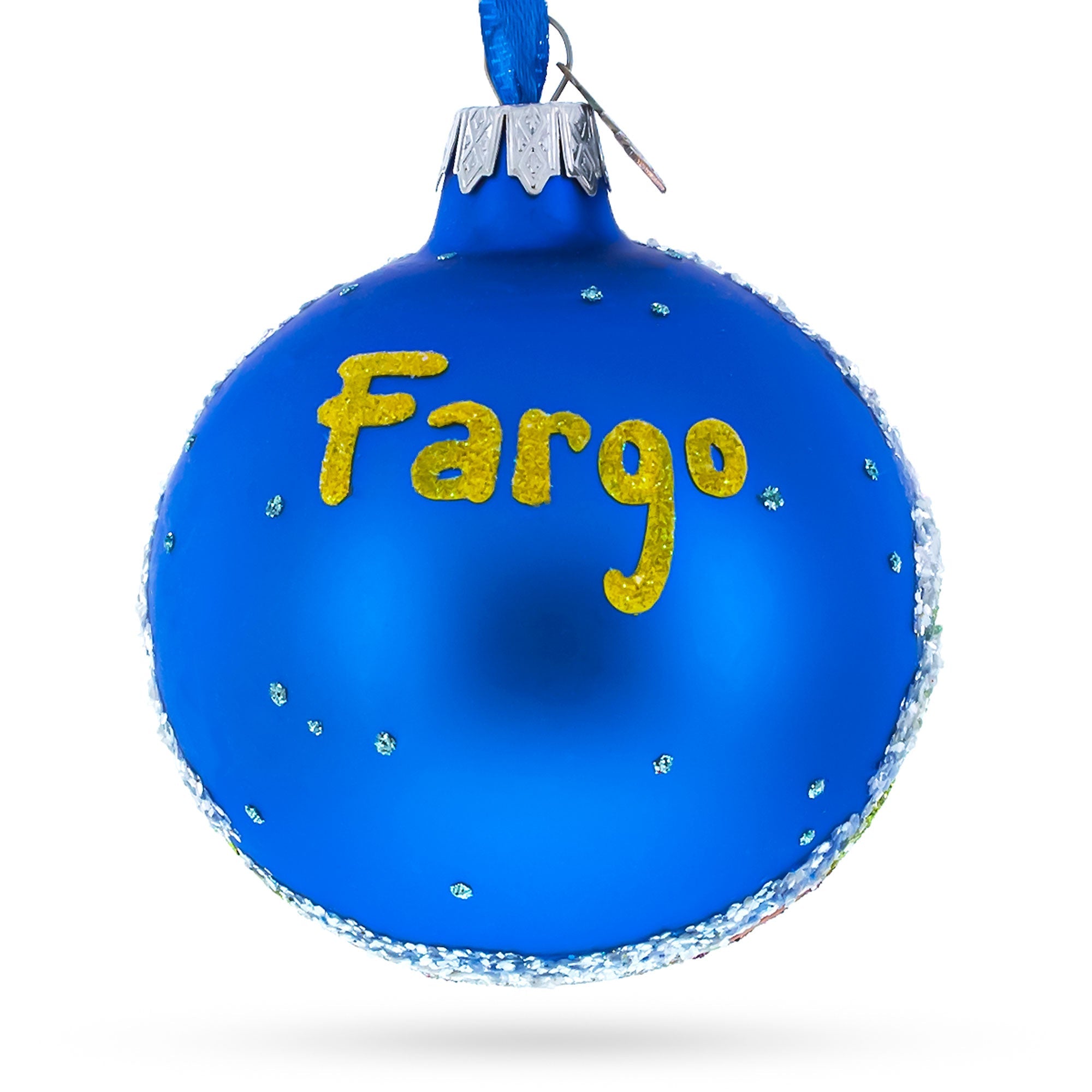 Moorhead Visitors Center, Fargo, North Dakota Glass Ball Christmas Ornament 3.25 Inches