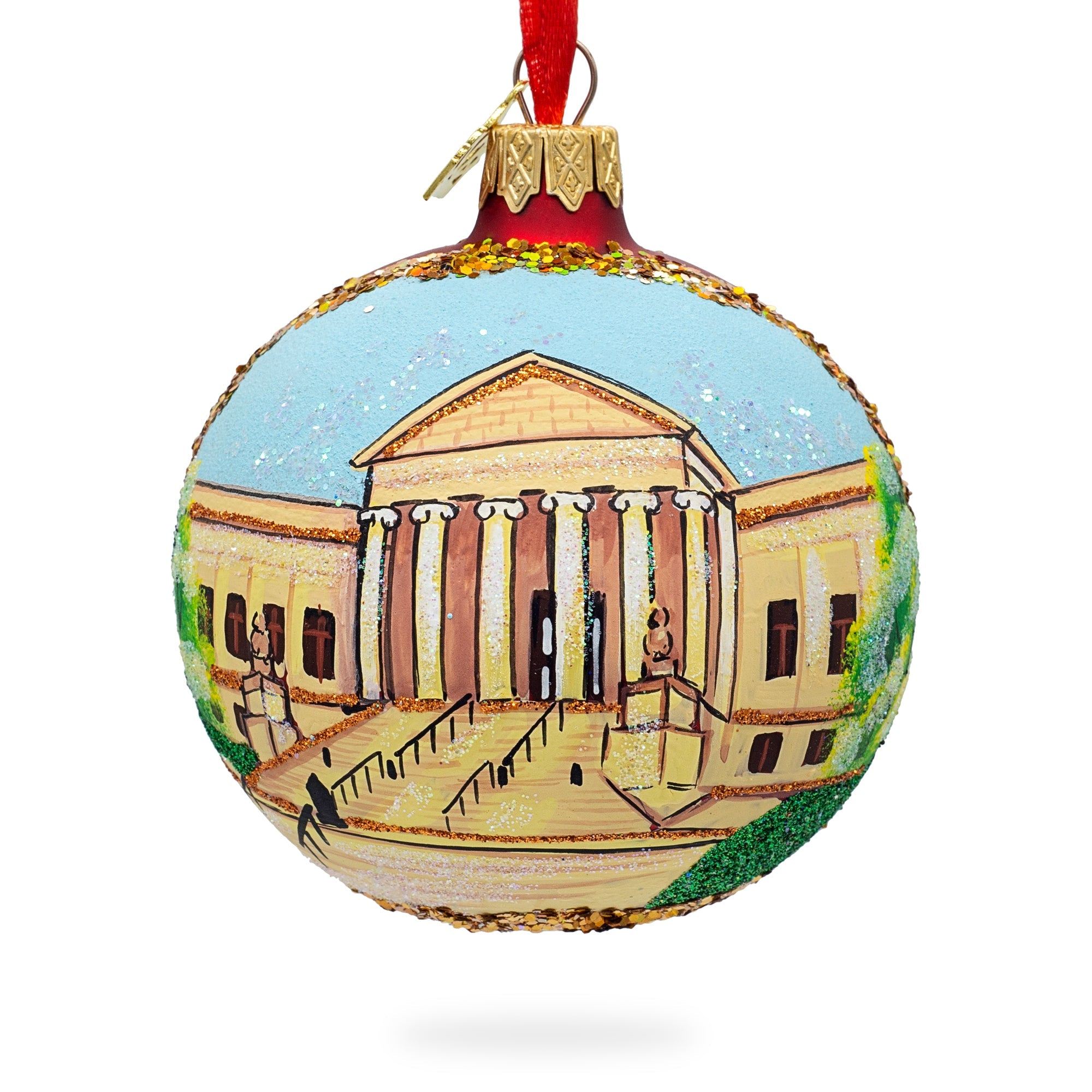 Institute of Art, Minneapolis, Minnesota Glass Ball Christmas Ornament 3.25 Inches