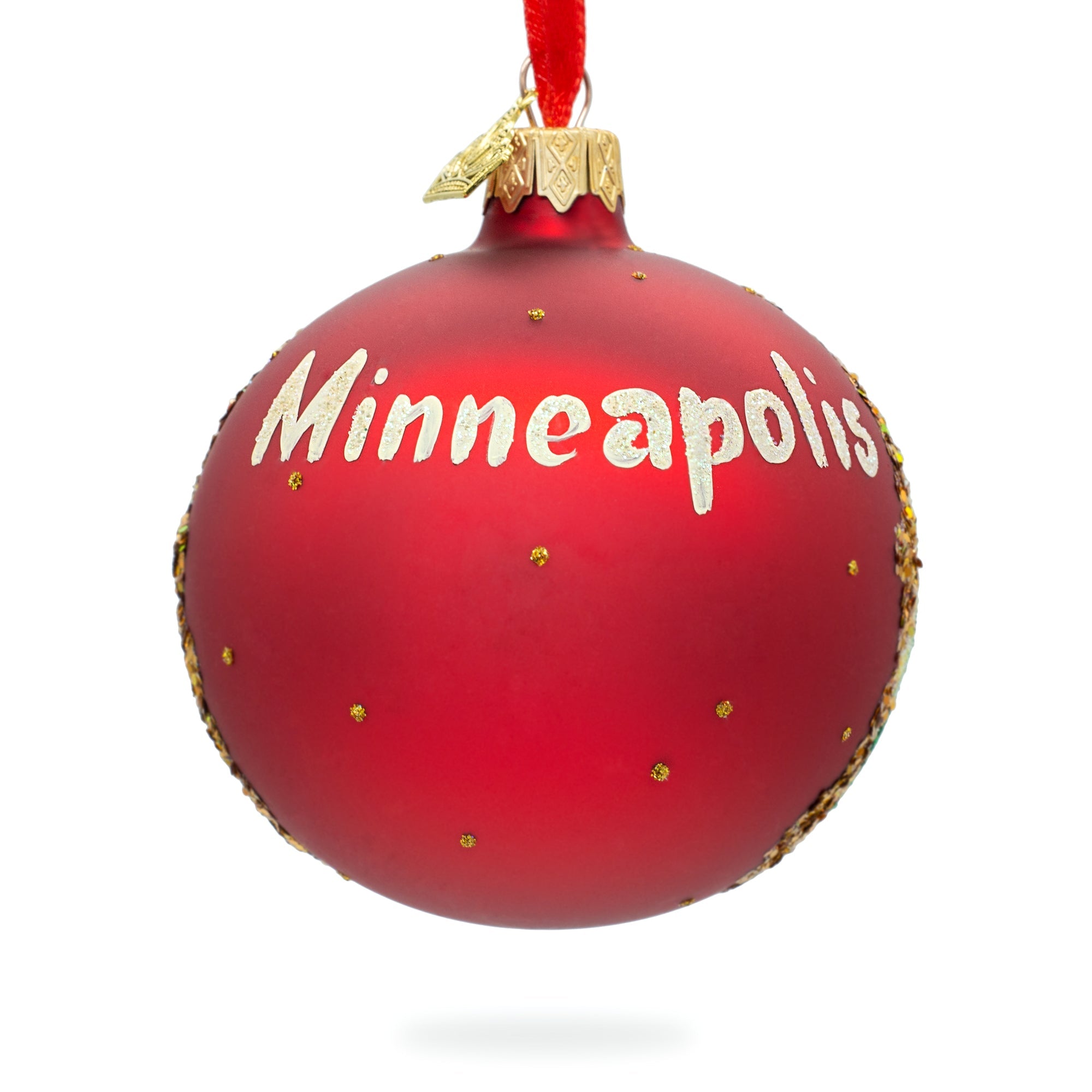 Institute of Art, Minneapolis, Minnesota Glass Ball Christmas Ornament 3.25 Inches