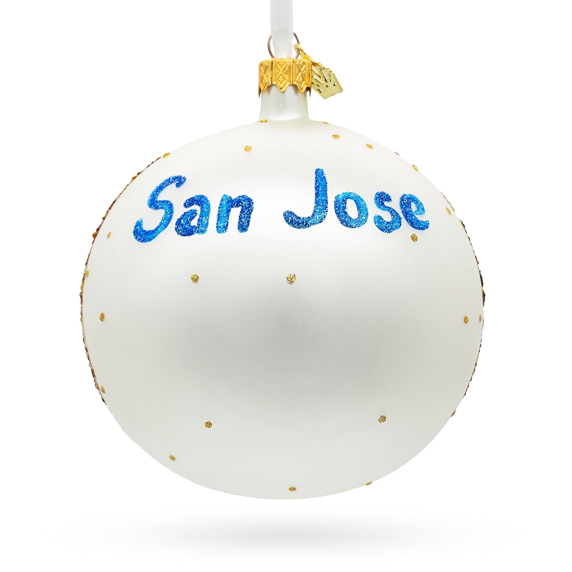 Winchester Mystery House, San Jose, California Glass Ball Christmas Ornament 4 Inches