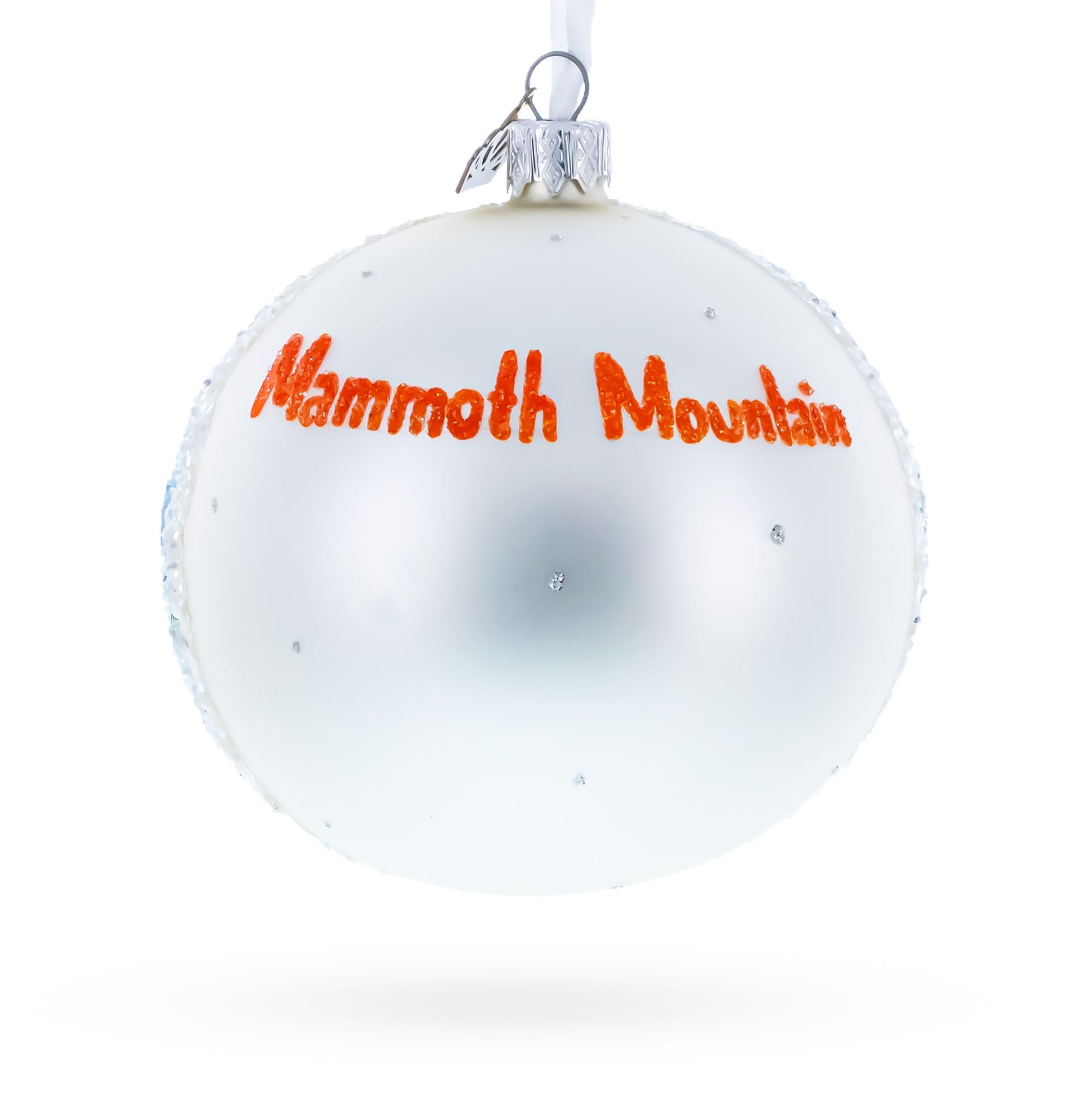 Mammoth Mountain Ski Area, California Glass Ball Christmas Ornament 4 Inches
