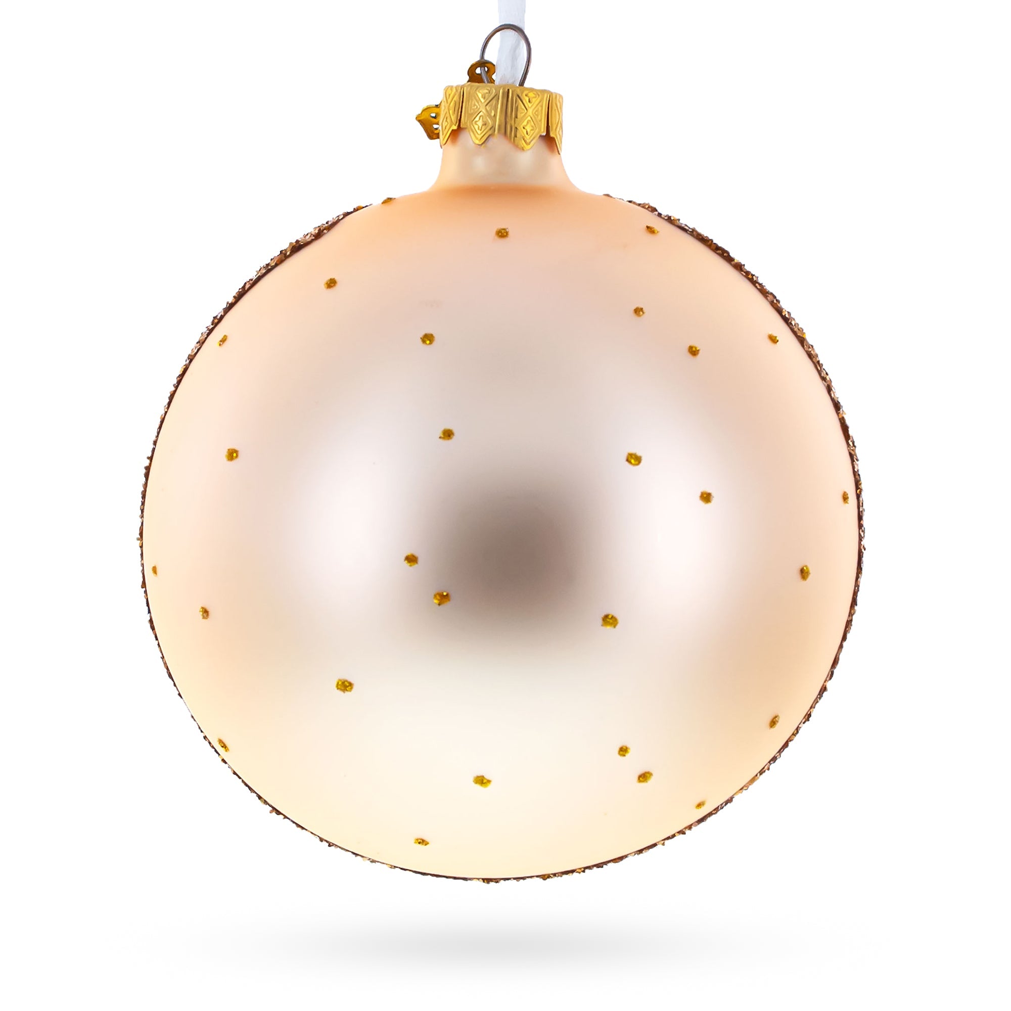 Bridge in the Mountain Park Painting Glass Ball Christmas Ornament 4 Inches