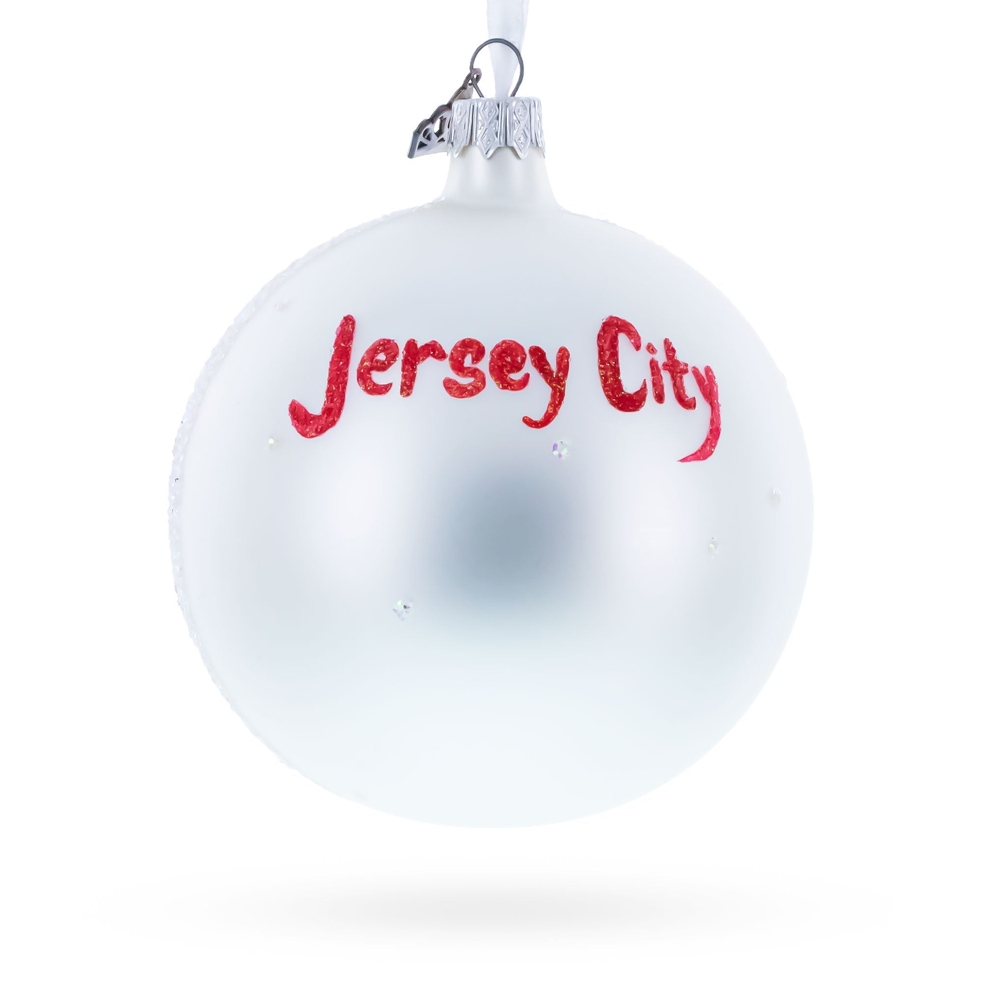 Liberty State Park, Jersey City, New Jersey Glass Ball Christmas Ornament 4 Inches