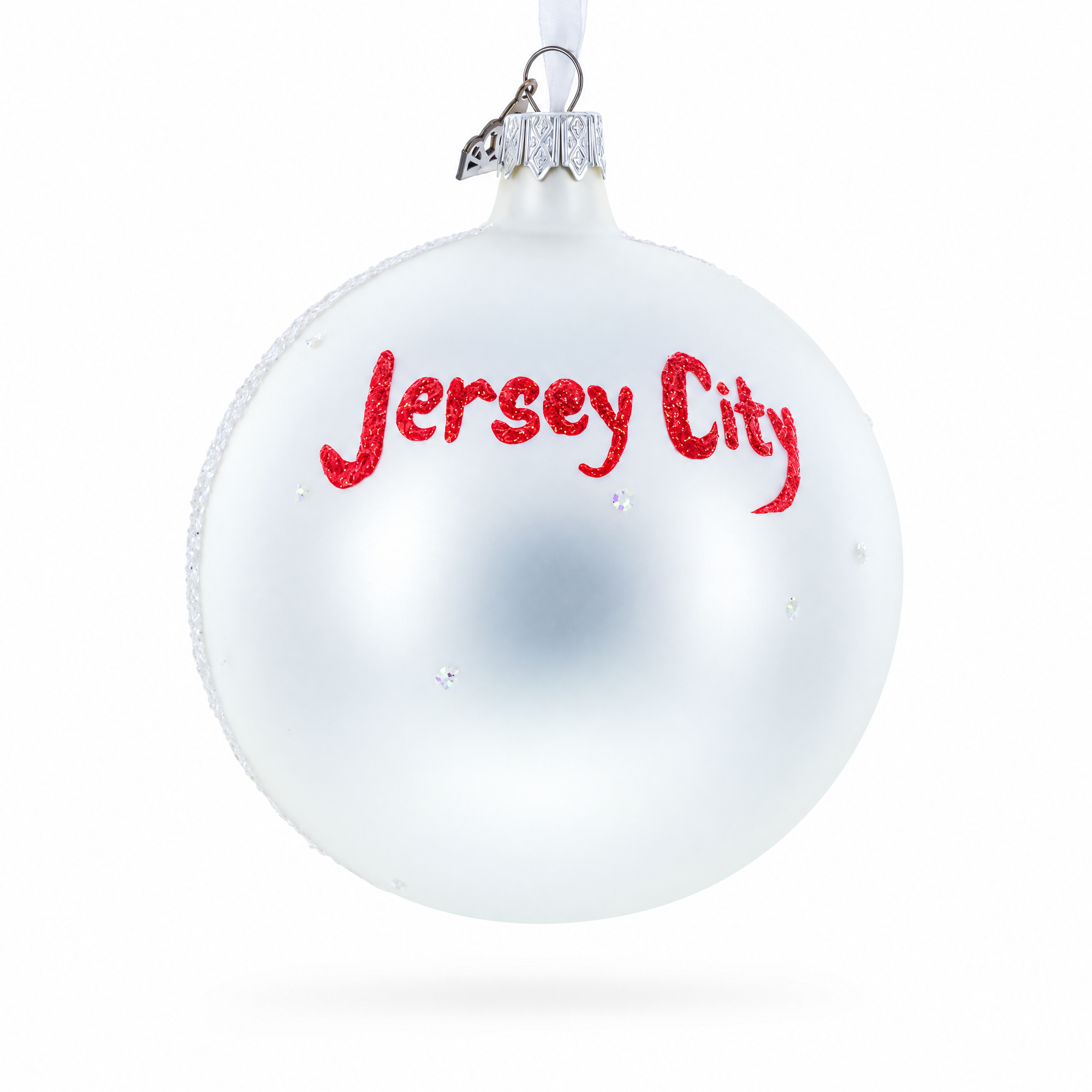 Liberty State Park, Jersey City, New Jersey Glass Ball Christmas Ornament 4 Inches