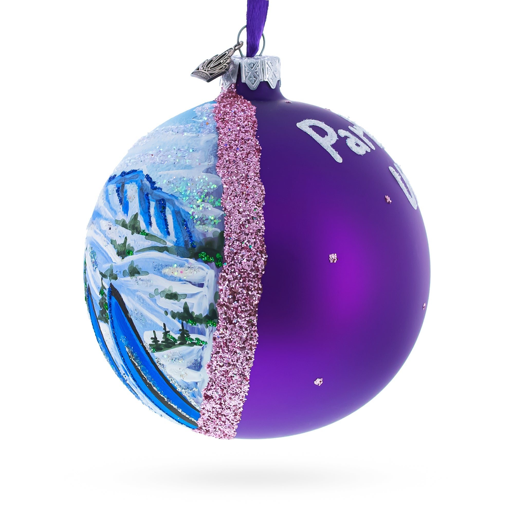 Park City Ski Resort, Utah Glass Ball Christmas Ornament 4 Inches