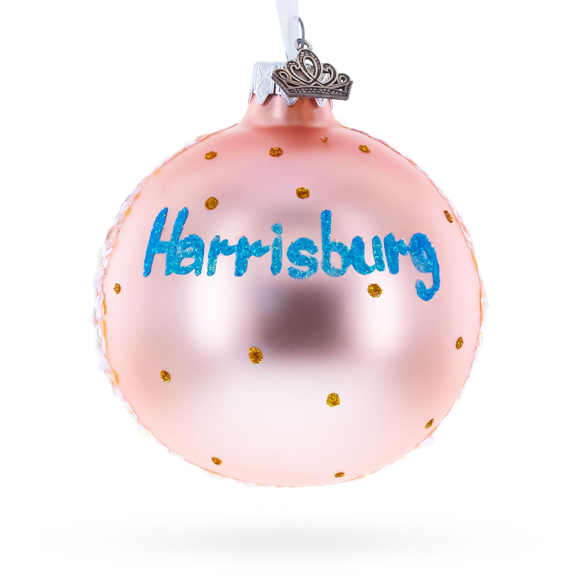 Pennsylvania State Capitol, Harrisburg, Pennsylvania Glass Ball Christmas Ornament 3.25 Inches