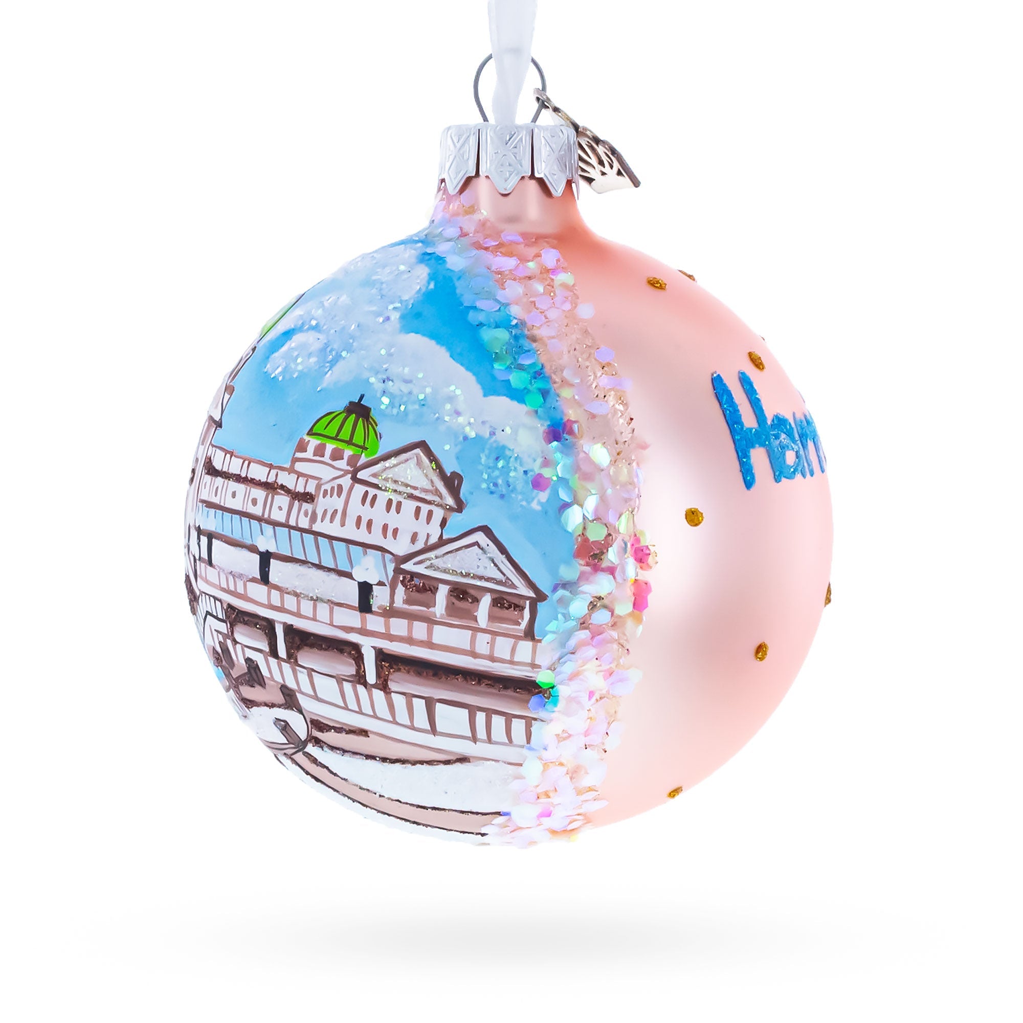 Pennsylvania State Capitol, Harrisburg, Pennsylvania Glass Ball Christmas Ornament 3.25 Inches