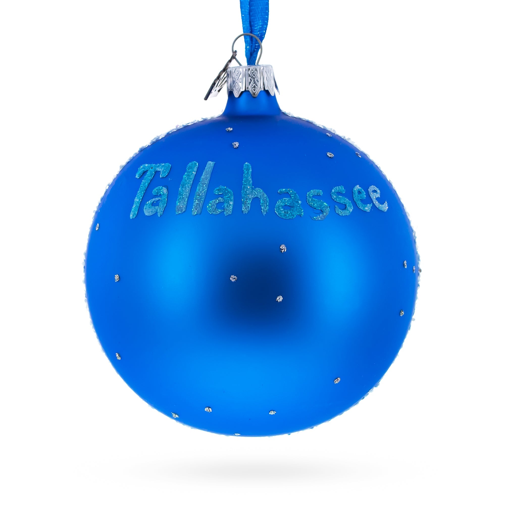 Tallahassee, Florida Glass Ball Christmas Ornament 4 Inches