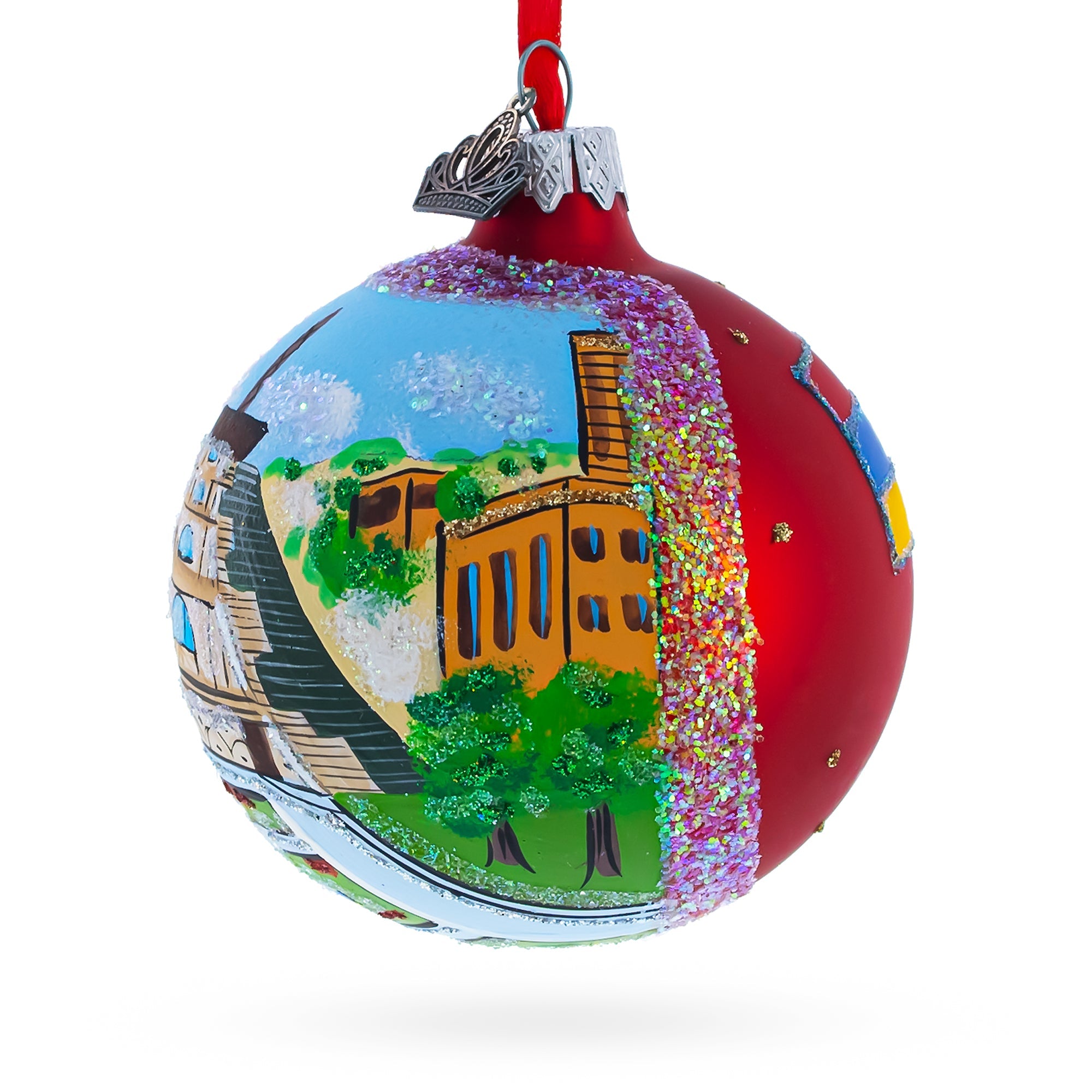 Cascade Monument Ornament Yerevan, Armenia Glass Ball Christmas Ornament 3.25 Inches