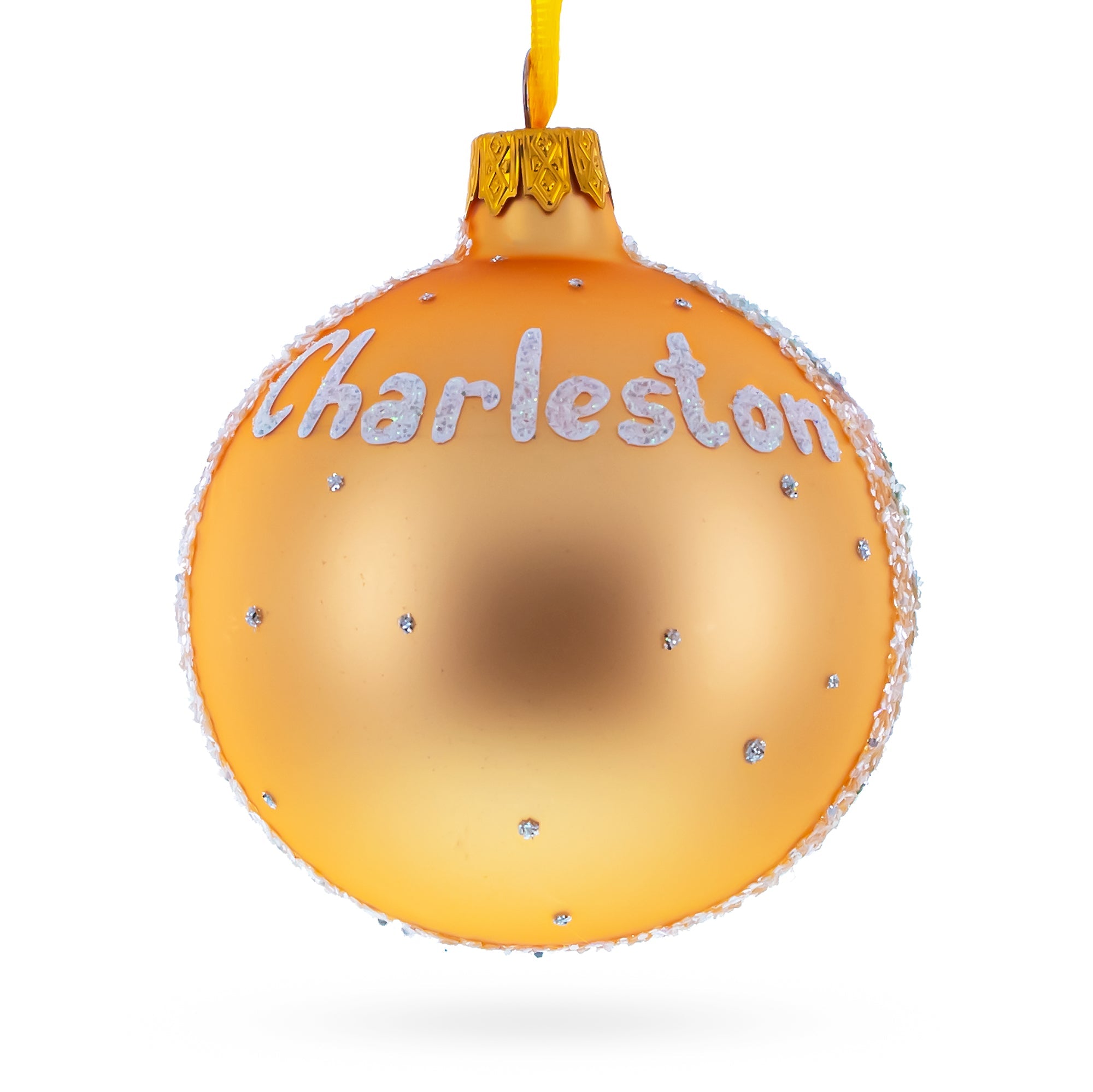 Joe Riley Waterfront Park, Charleston, South Carolina Glass Ball Christmas Ornament 3.25 Inches