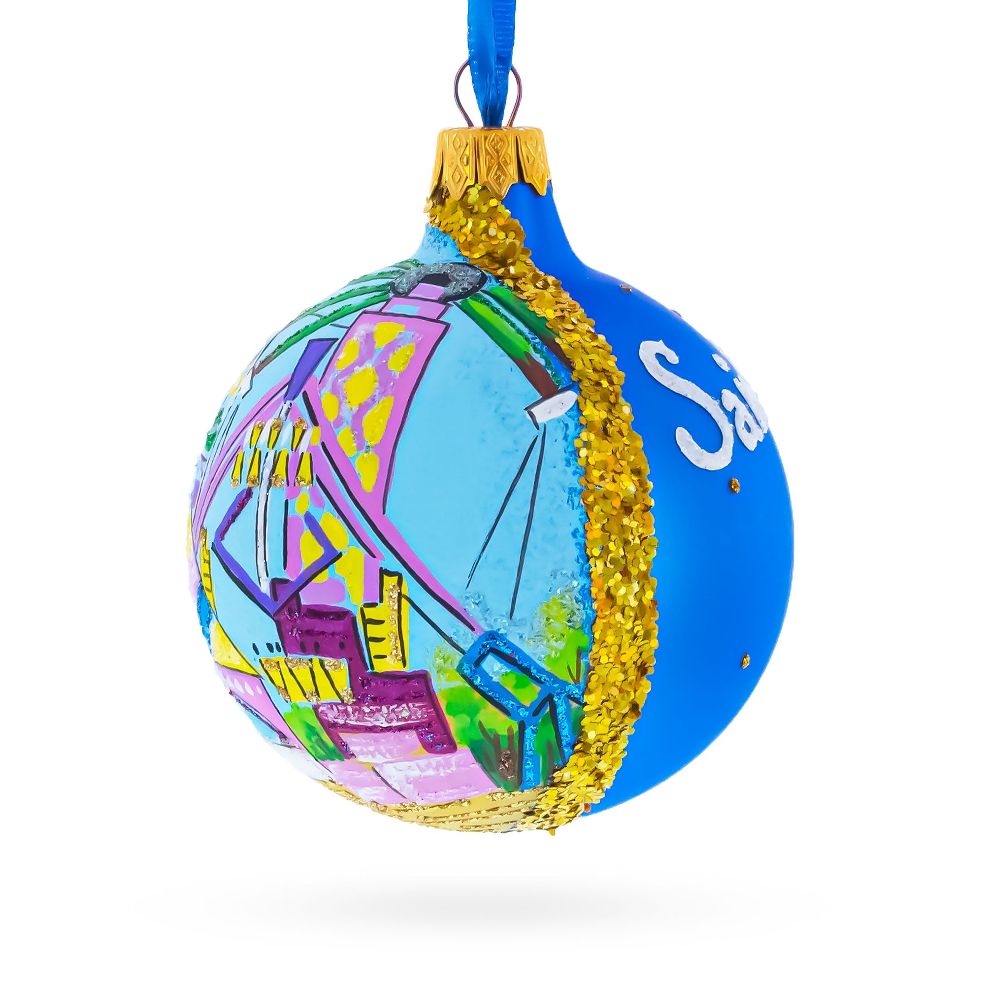 State Fair, St Paul, Minnesota Glass Ball Christmas Ornament 3.25 Inches