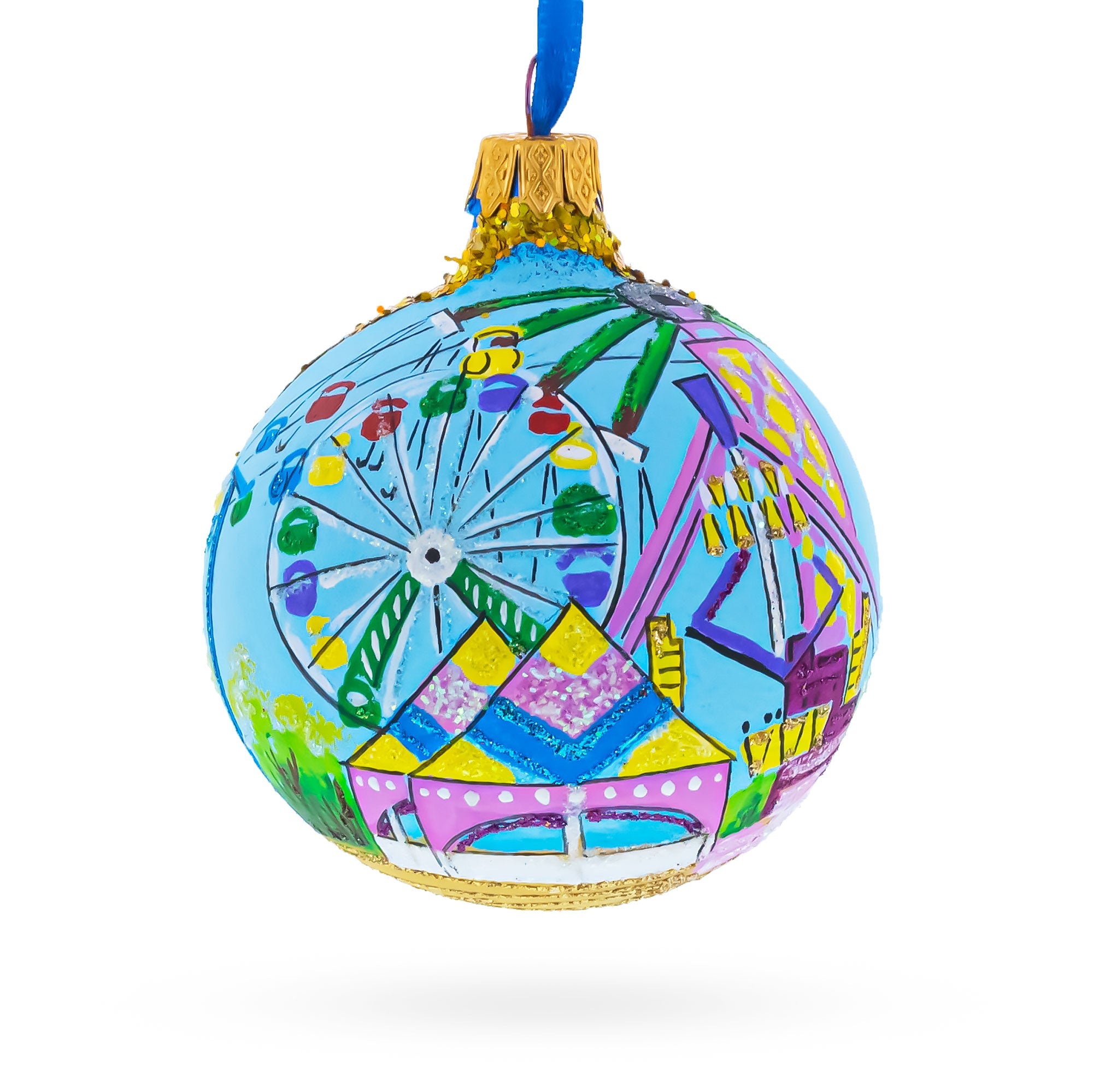 State Fair, St Paul, Minnesota Glass Ball Christmas Ornament 3.25 Inches