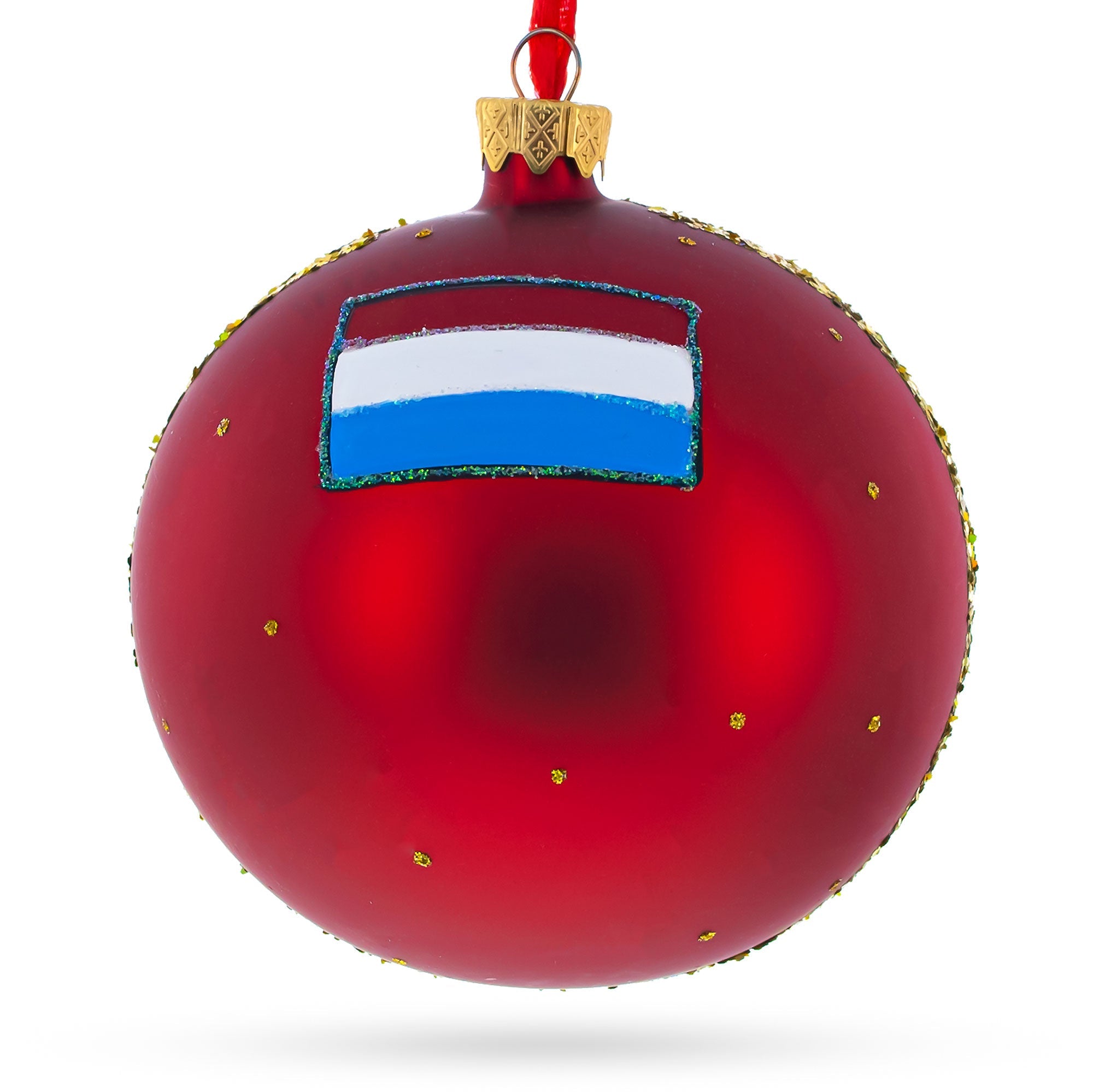 Le Chemin de la Corniche, Luxembourg City, Luxembourg Glass Ball Christmas Ornament 4 Inches