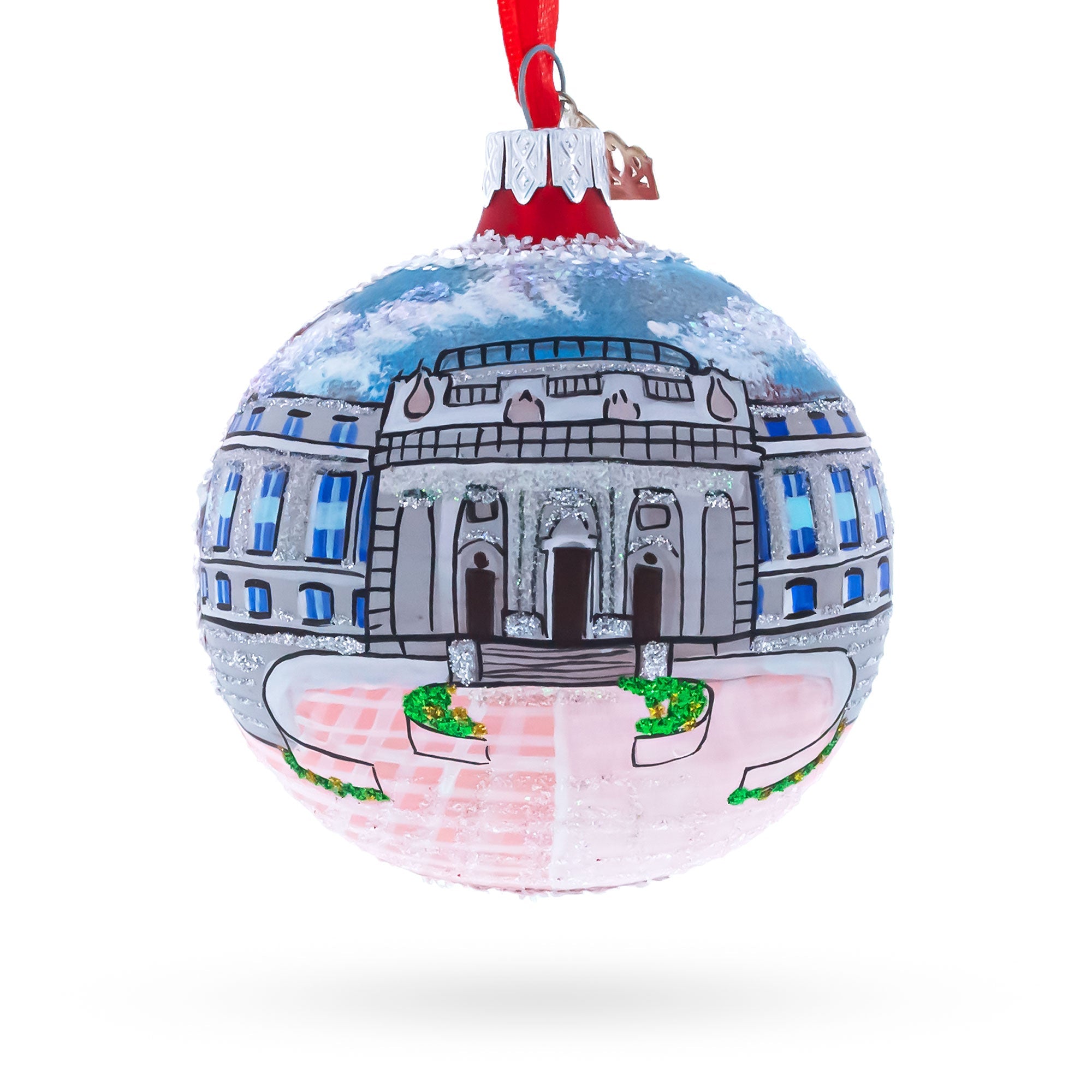 U.S. Naval Academy, Annapolis, Maryland Glass Ball Christmas Ornament 3.25 Inches