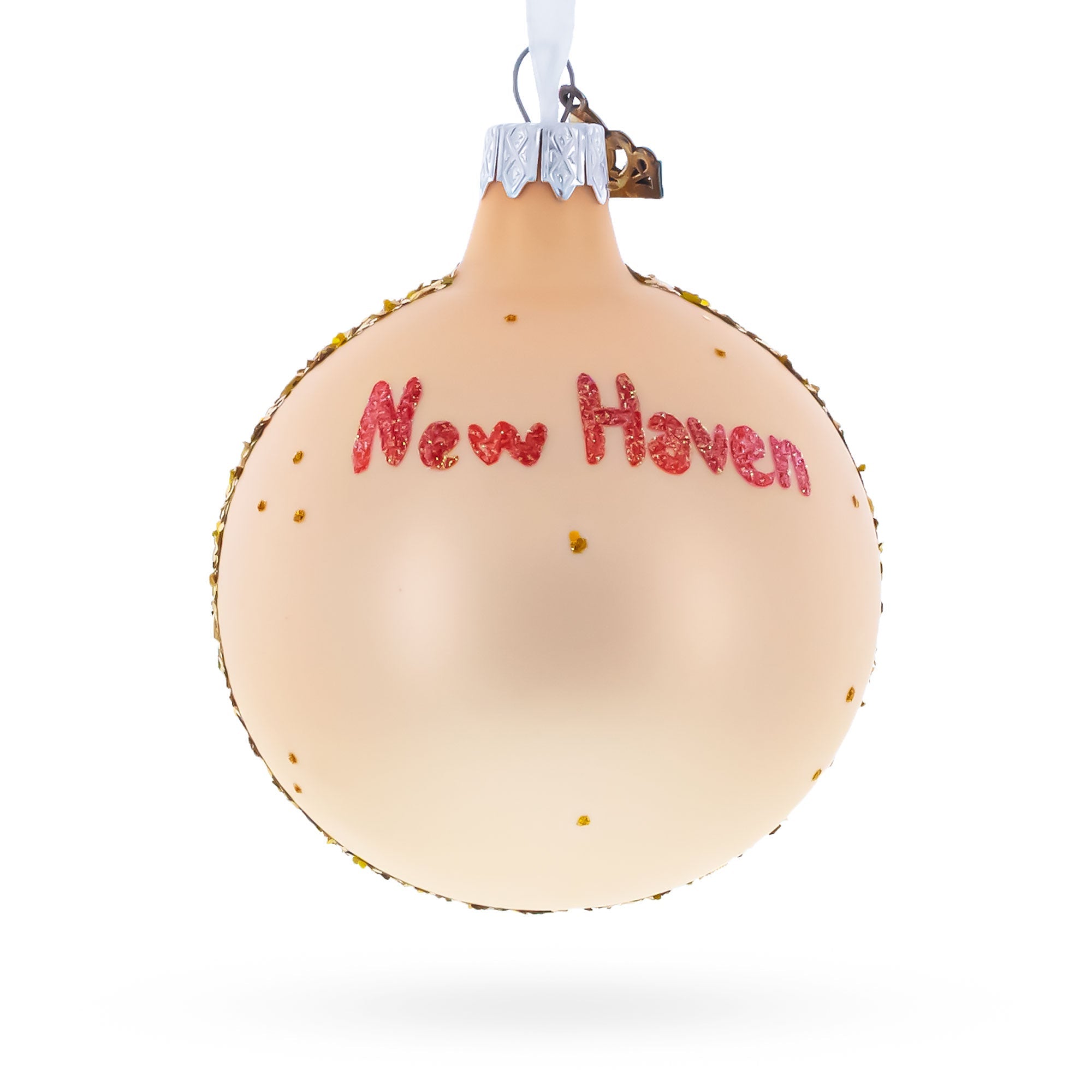 Yale University, New Haven, Connecticut Glass Ball Christmas Ornament 3.25 Inches