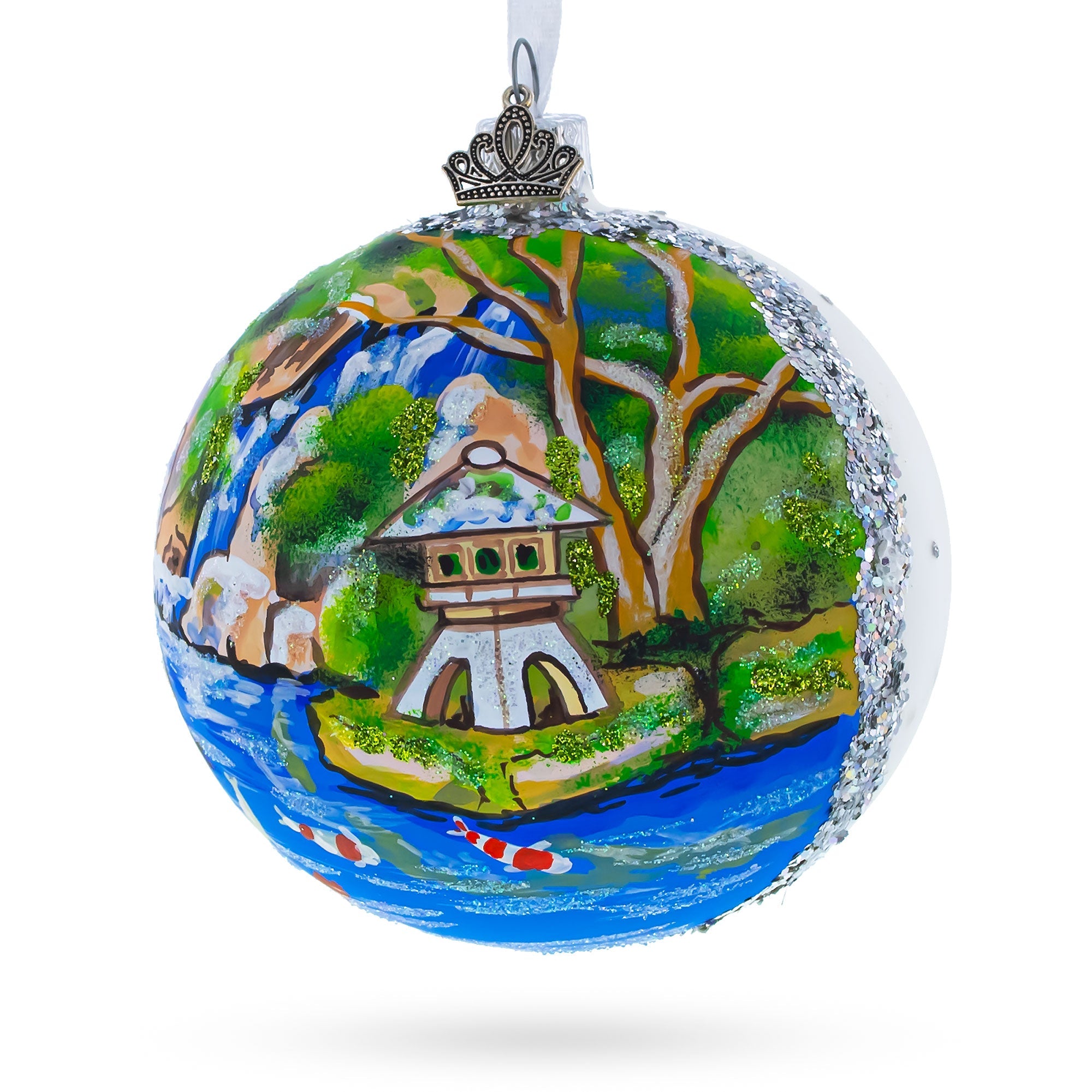 Japanese Garden, Portland, Oregon Glass Ball Christmas Ornament