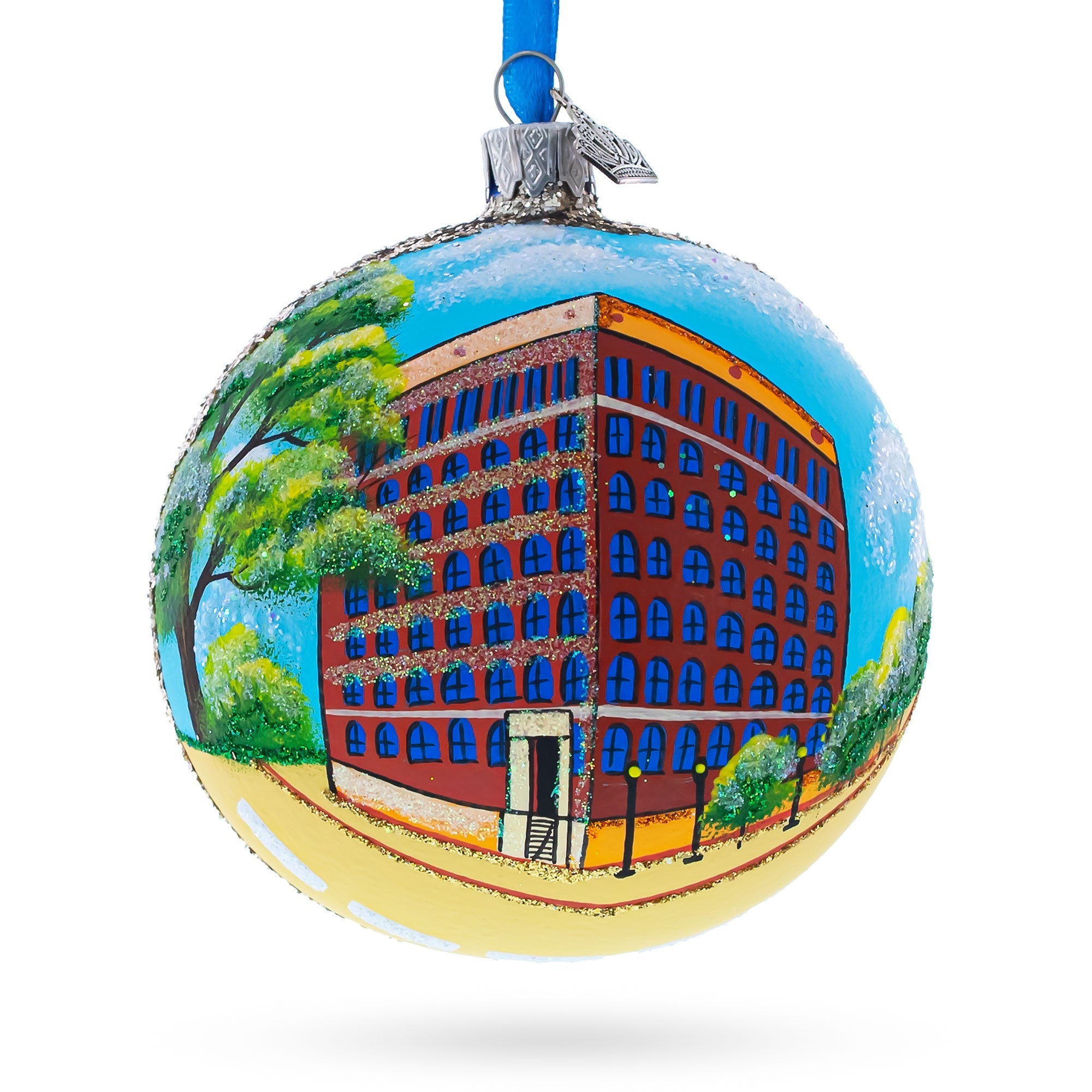 The Sixth Floor Museum at Dealey Plaza, Dallas, Texas Glass Ball Christmas Ornament