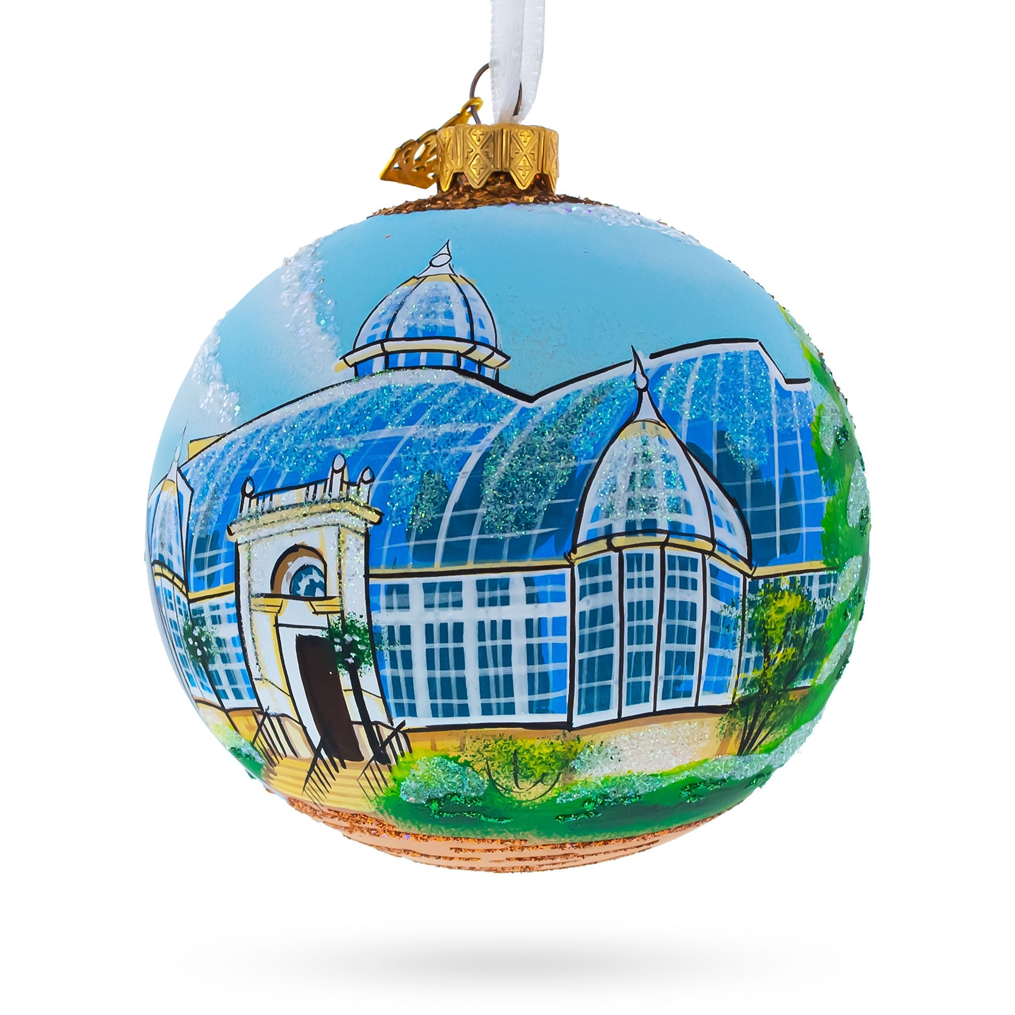 Franklin Park Conservatory and Botanical Gardens, Columbus, Ohio Glass Ball Christmas Ornament
