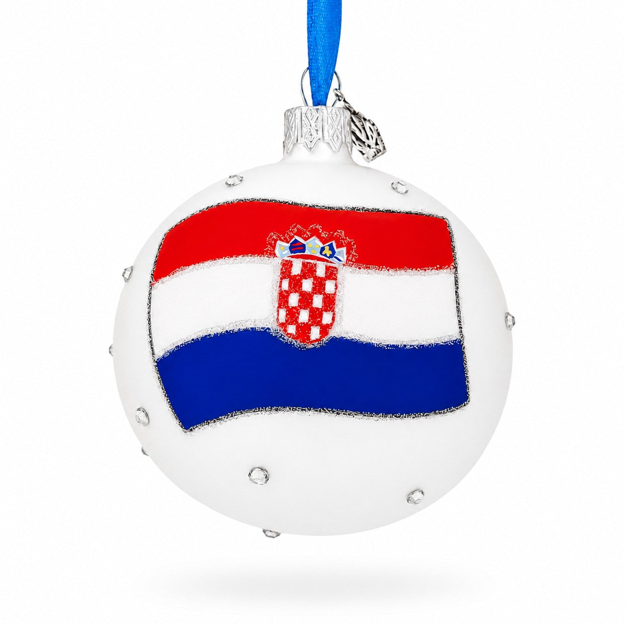 Flag of Croatia Glass Ball Christmas Ornament