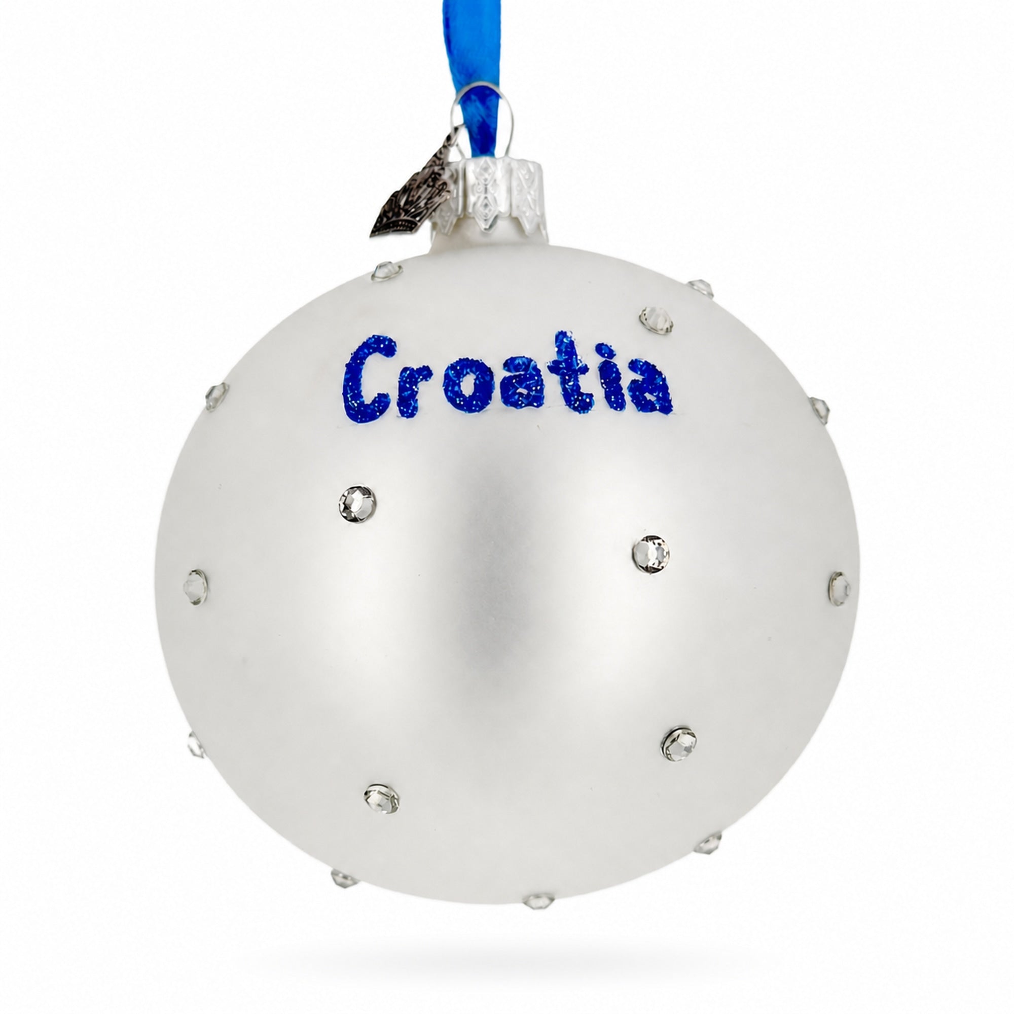 Flag of Croatia Glass Ball Christmas Ornament