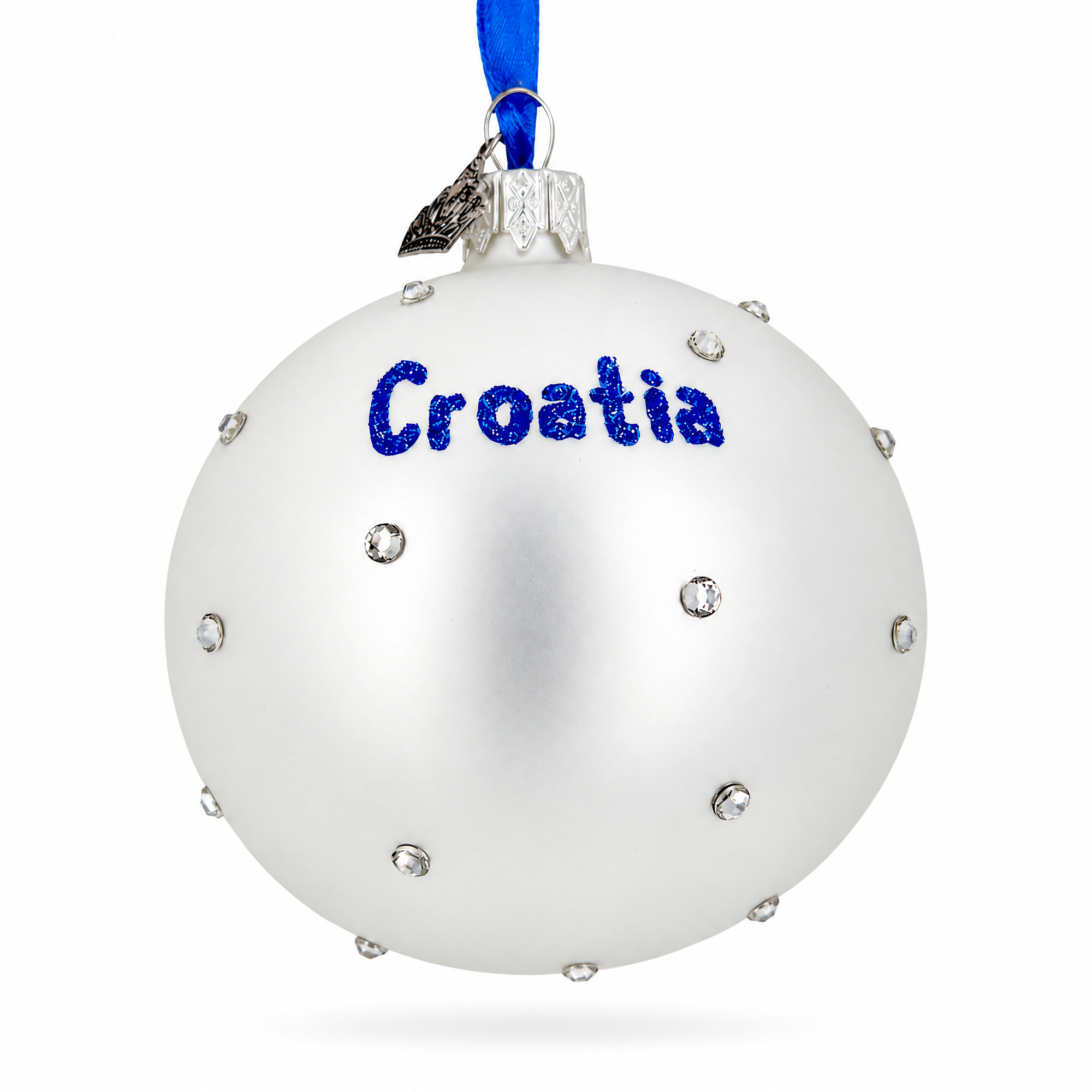 Flag of Croatia Glass Ball Christmas Ornament