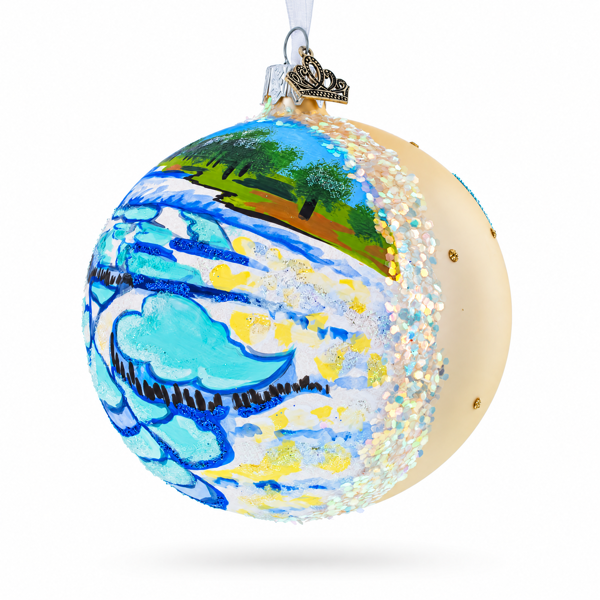 Pamukkale Thermal Pools, Turkey Glass Ball Christmas Ornament