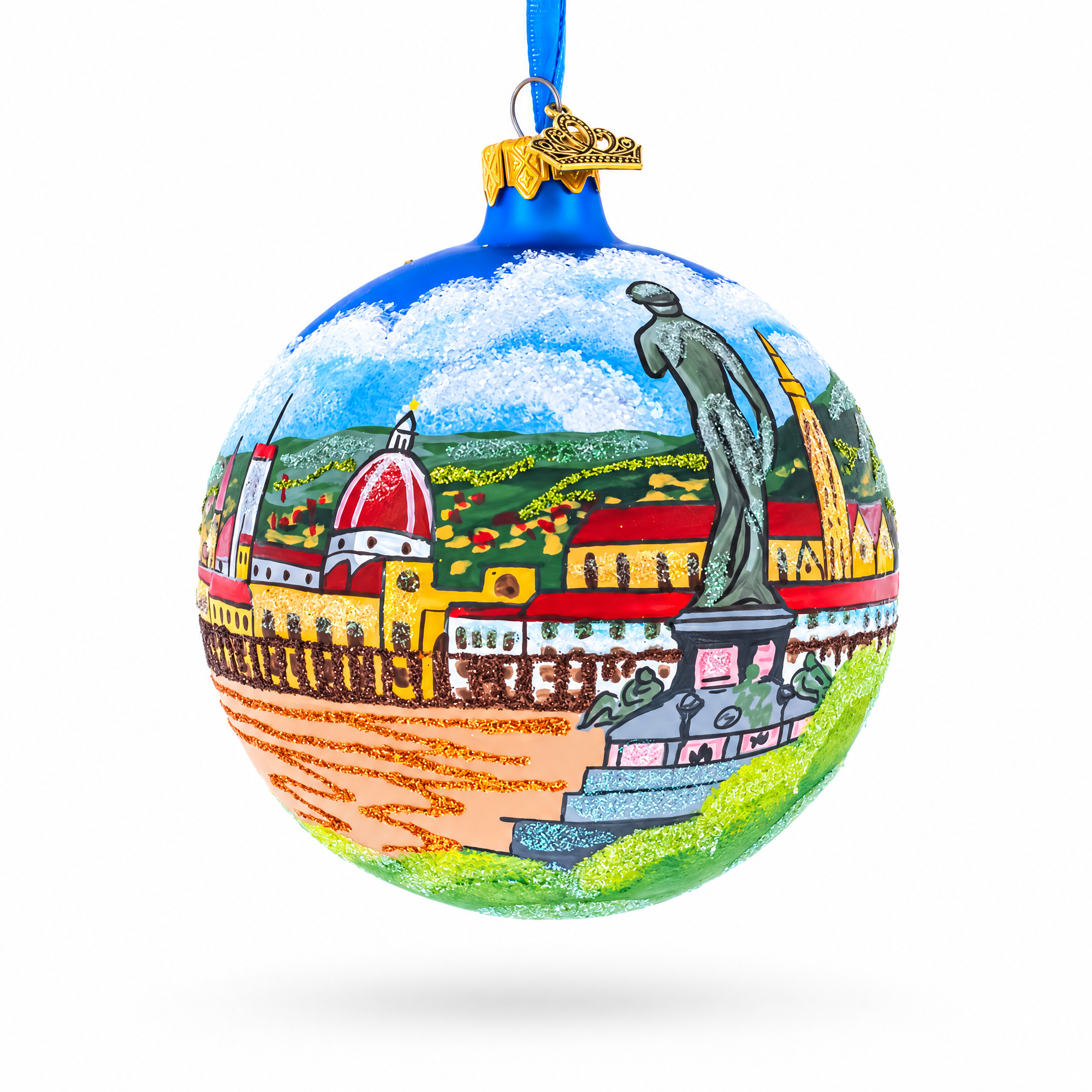 Florence, Italy Glass Ball Christmas Ornament 4 Inches