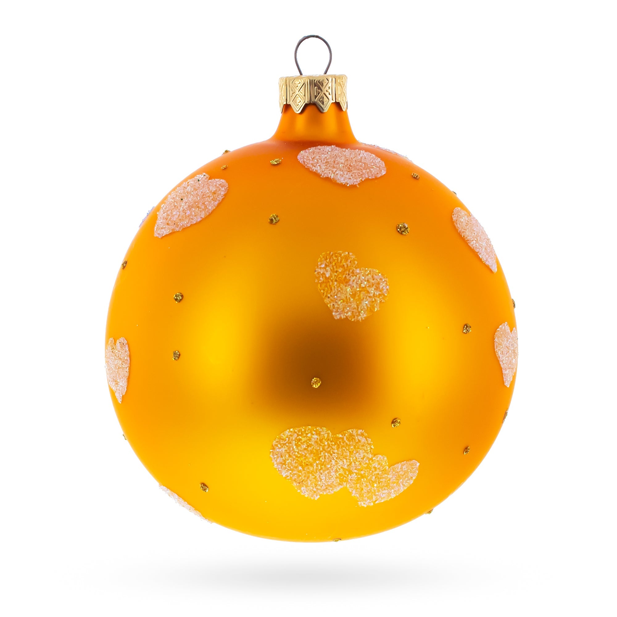 Merry Christmas from Two Bears in Love Glass Ball Christmas Ornament 3.25 Inches