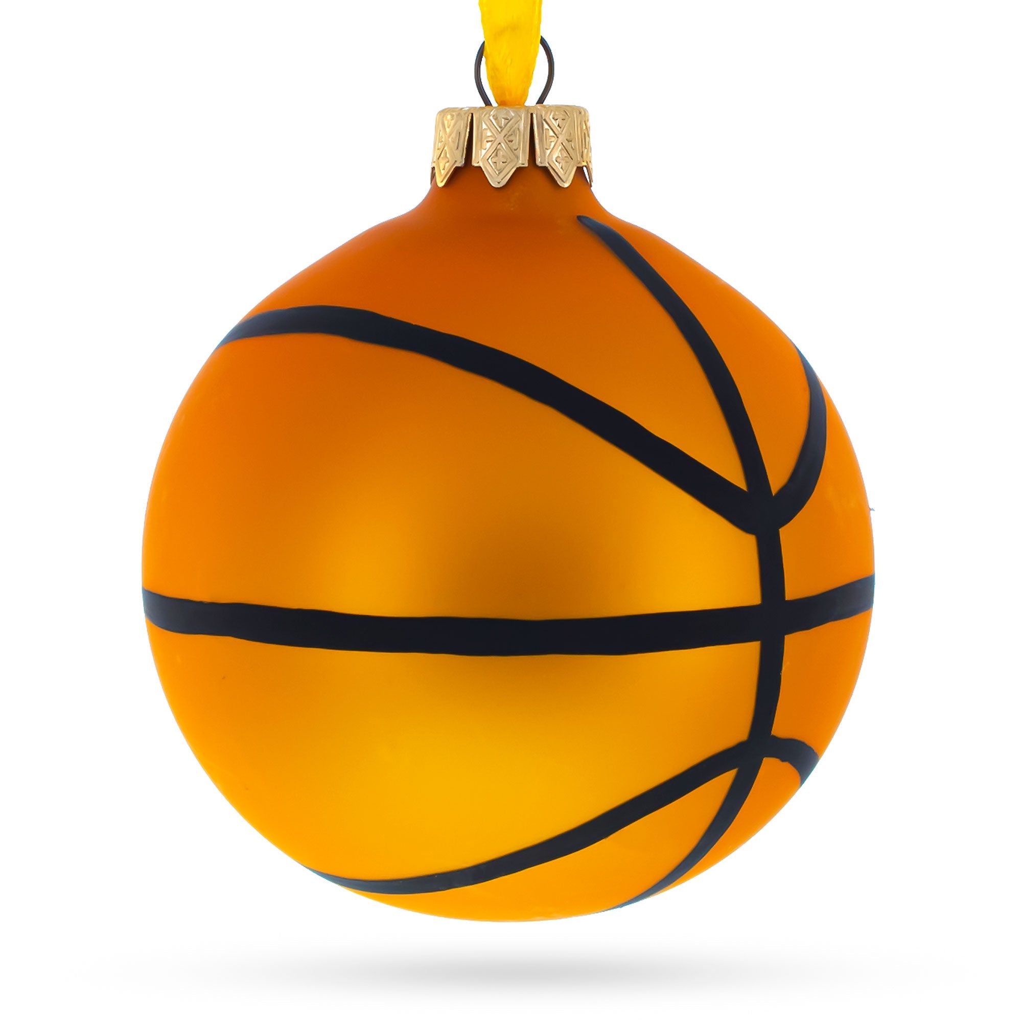 Basketball Player in Action Glass Ball Christmas Sports Ornament 3.25 Inches