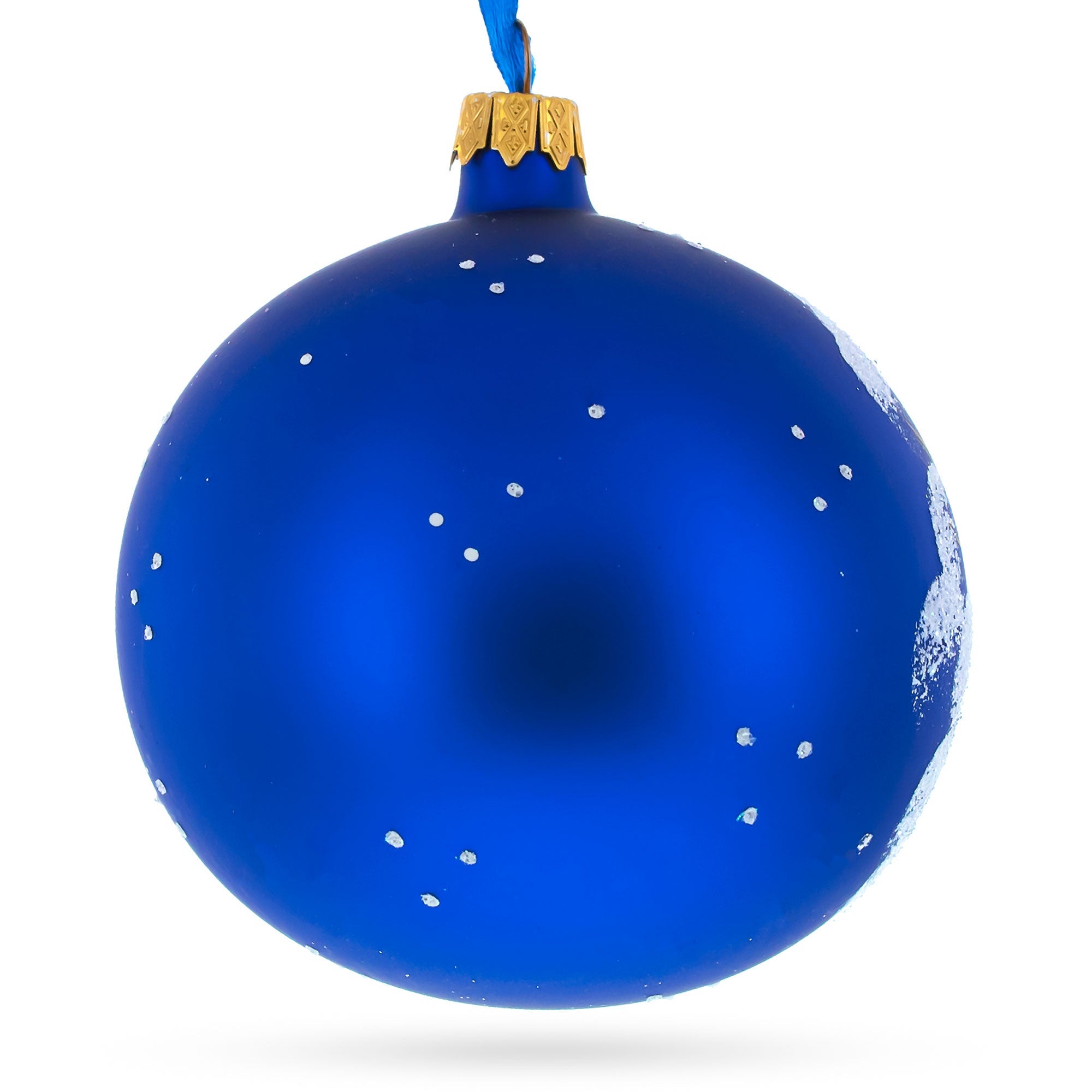 Bird Immersed in a Book Hand-Glass Ball Christmas Ornament 3.25 Inches