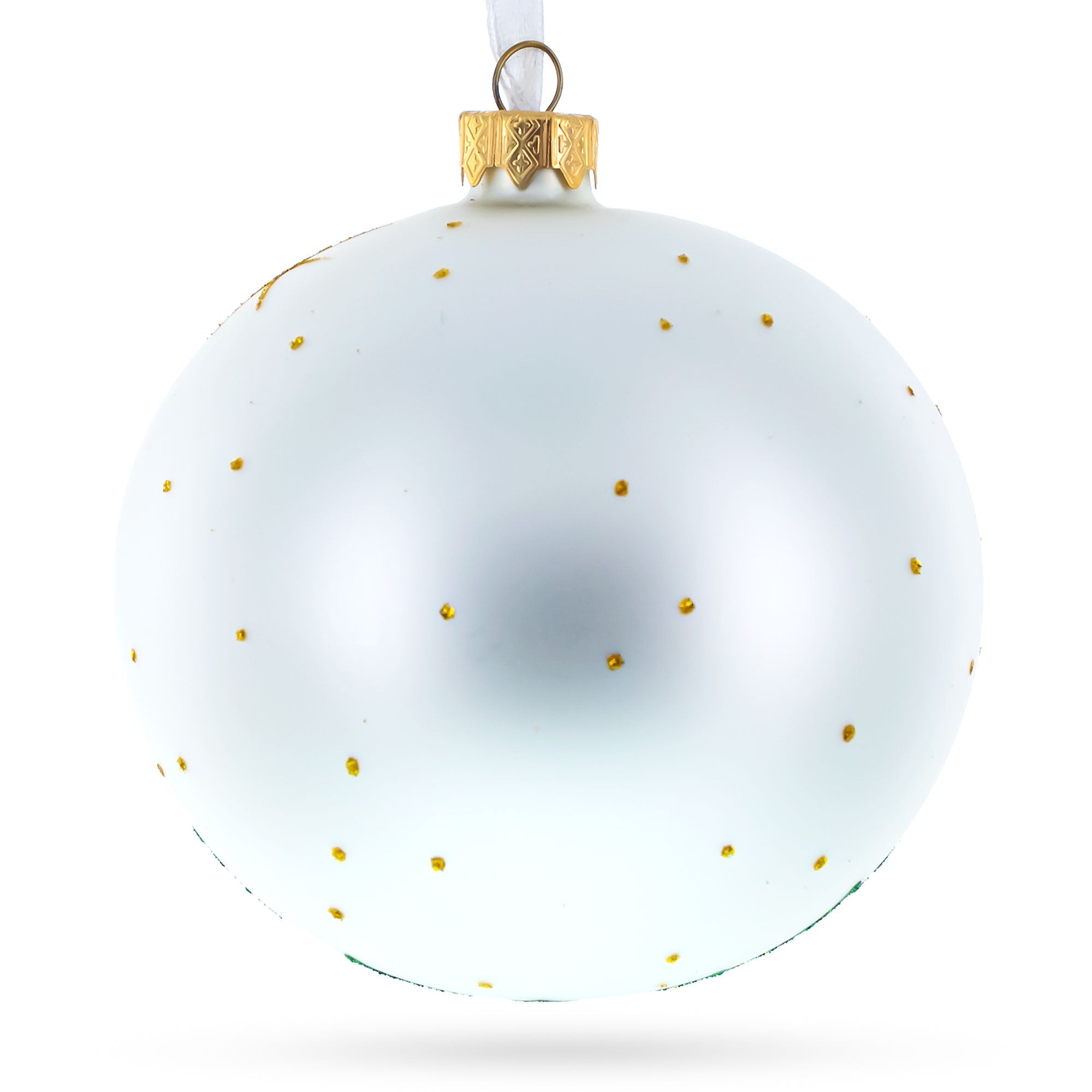 Colorful Rooster Glass Ball Christmas Ornament 4 Inches