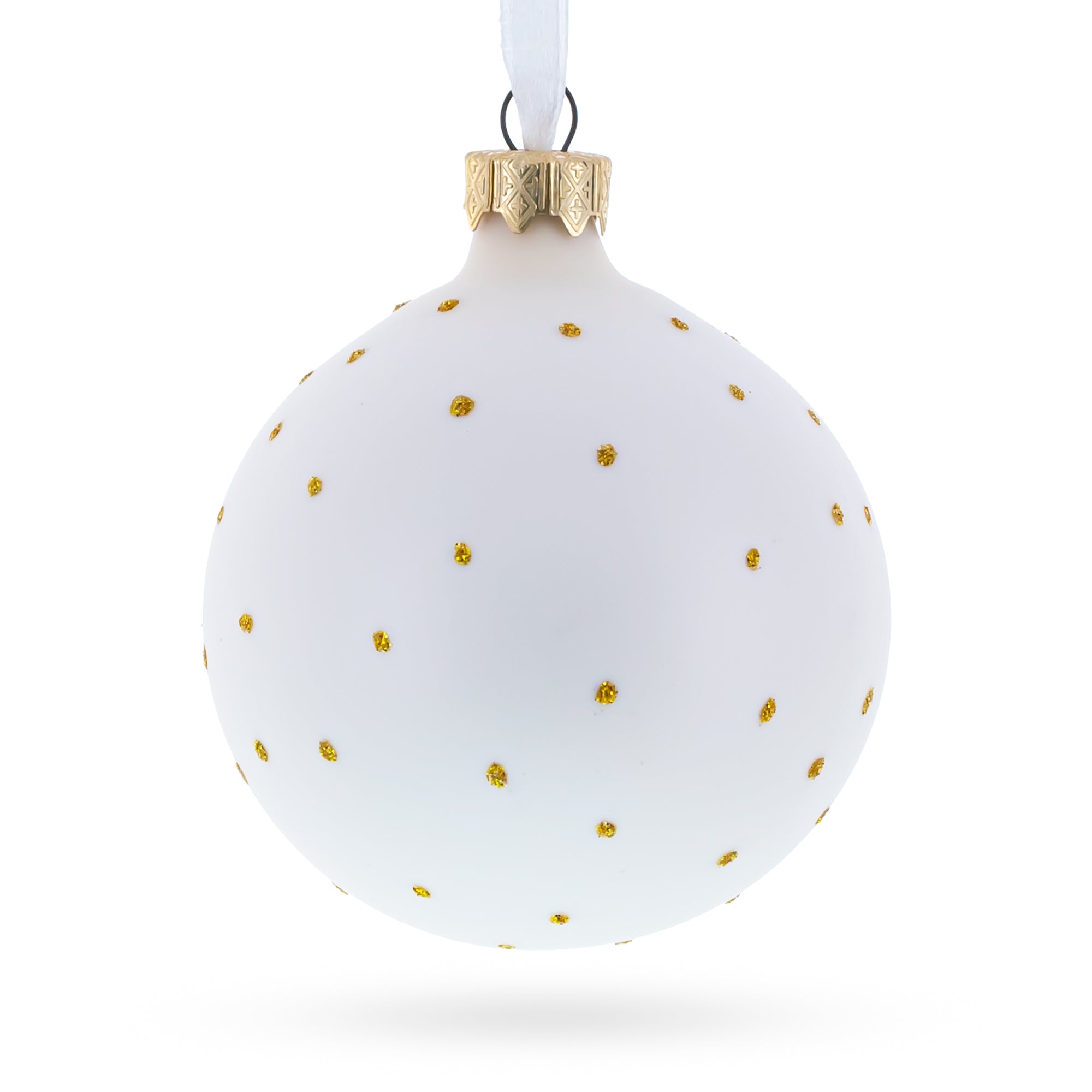 Cheerful Leader Glass Ball Boss Christmas Ornament 3.25 Inches