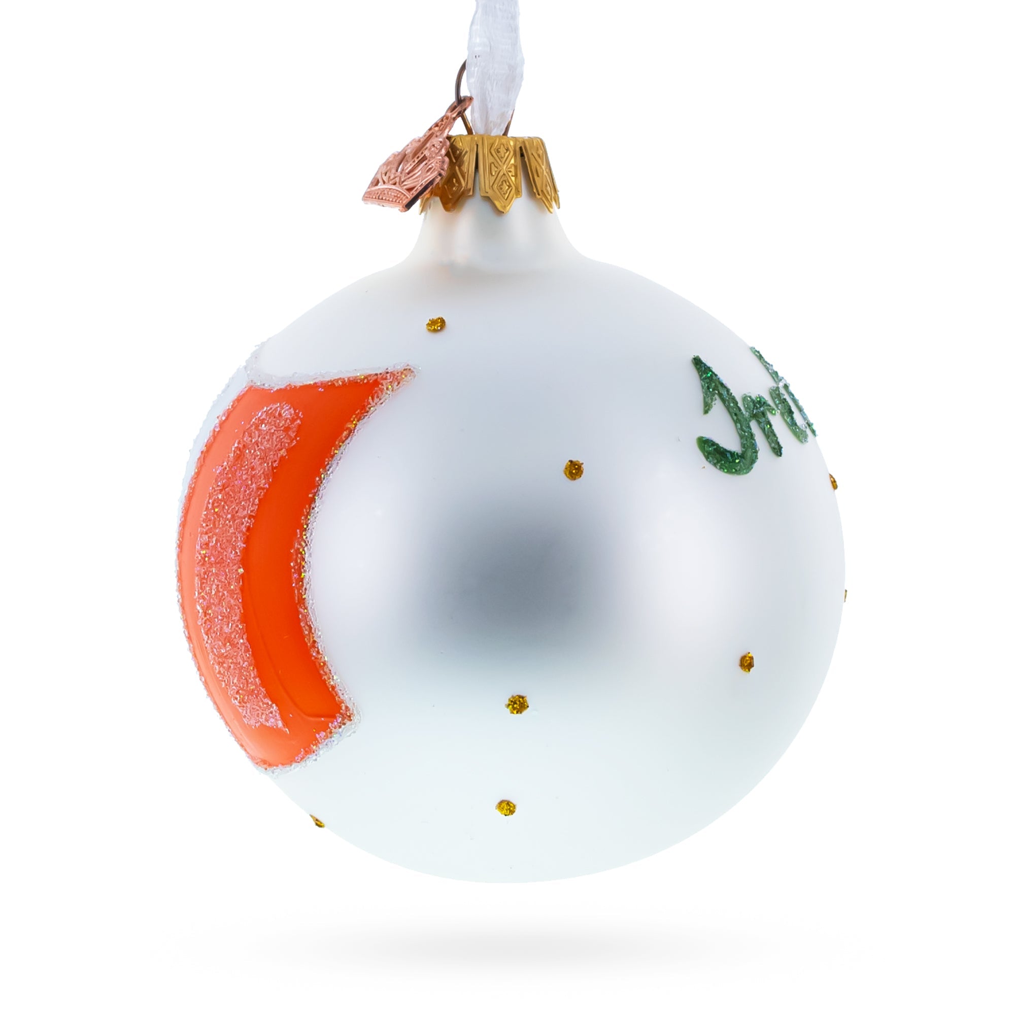 Flag of Ireland Glass Ball Christmas Ornament 3.25 Inches