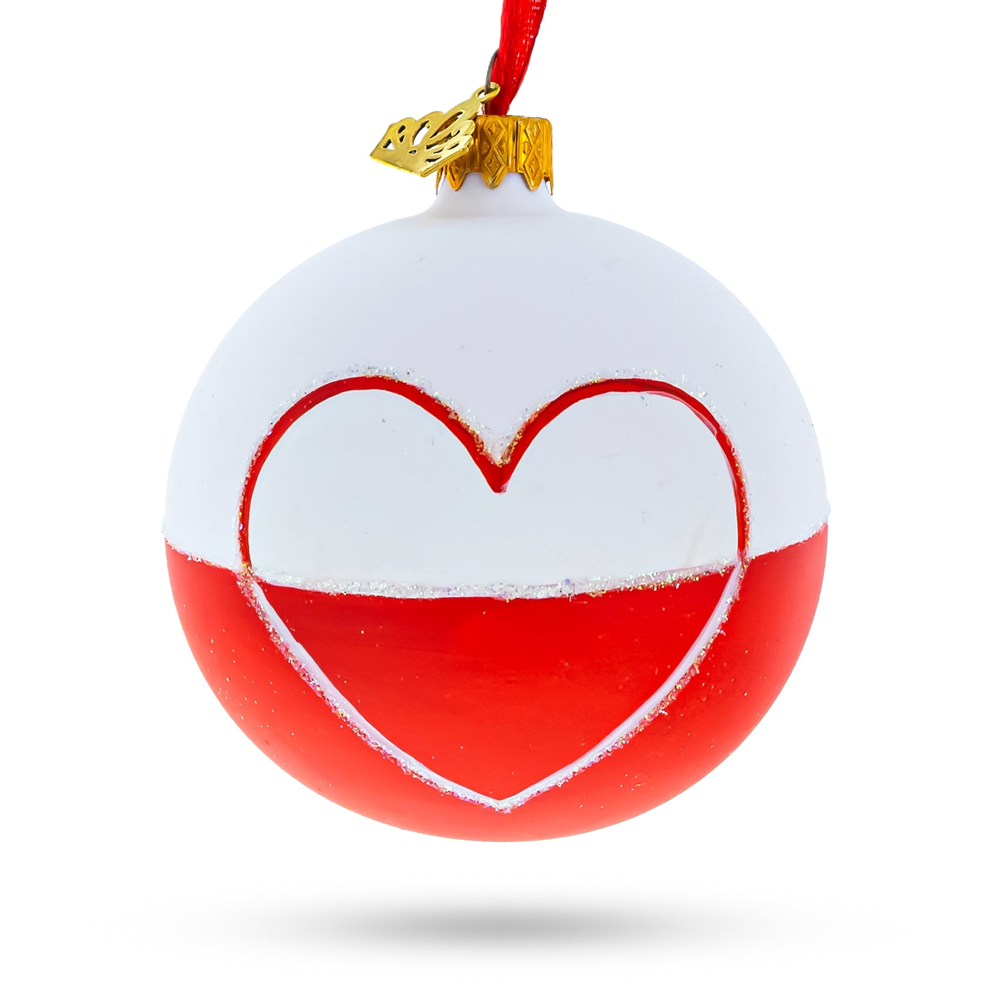 Poland Coat of Arms Glass Ball Christmas Ornament 3.25 Inches